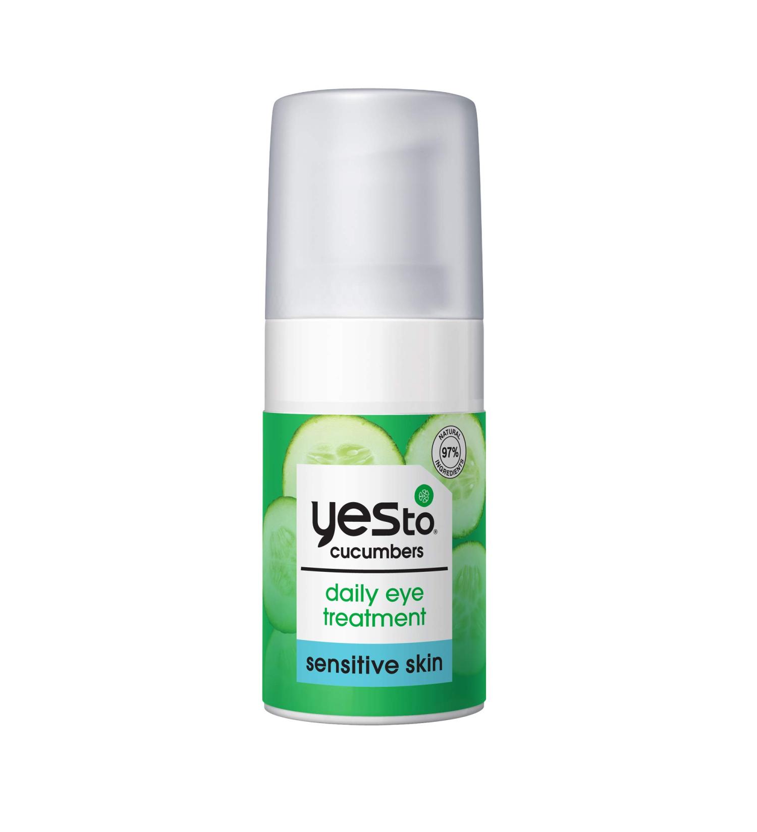 Yes To Cucumber Daily Eye Treatment - Moisturizing & Hydrating Under-Eye Care with Caffeine Natural & Cruelty-Free 0.5 Fl Oz - Shop Internationally - Buy Online on GoSupps.com