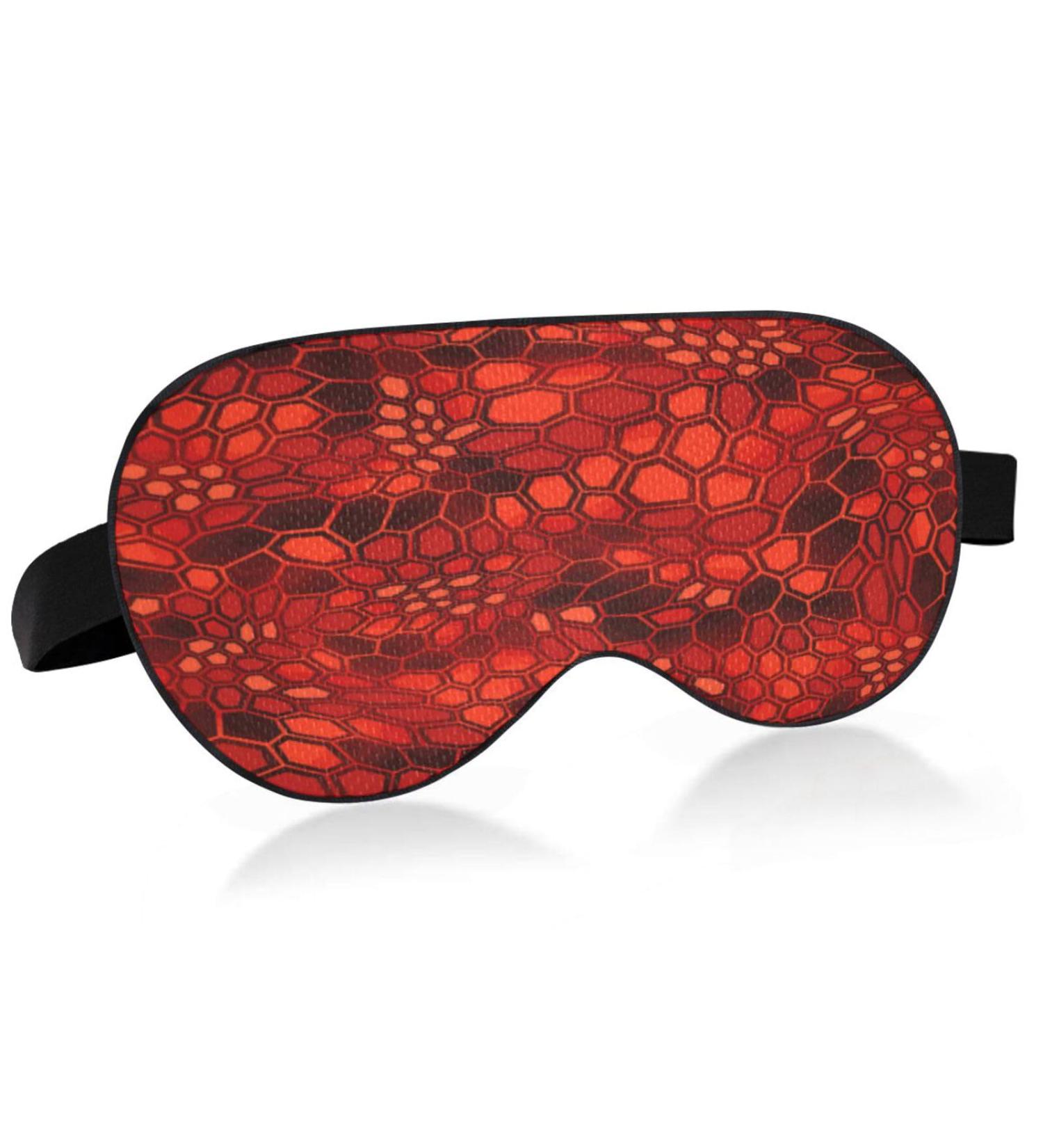 Light Blocking Red Camouflage Sleep Mask | Adjustable Soft Eye Cover for Men & Women | Perfect for Travel & Naps - Buy Online on GoSupps.com