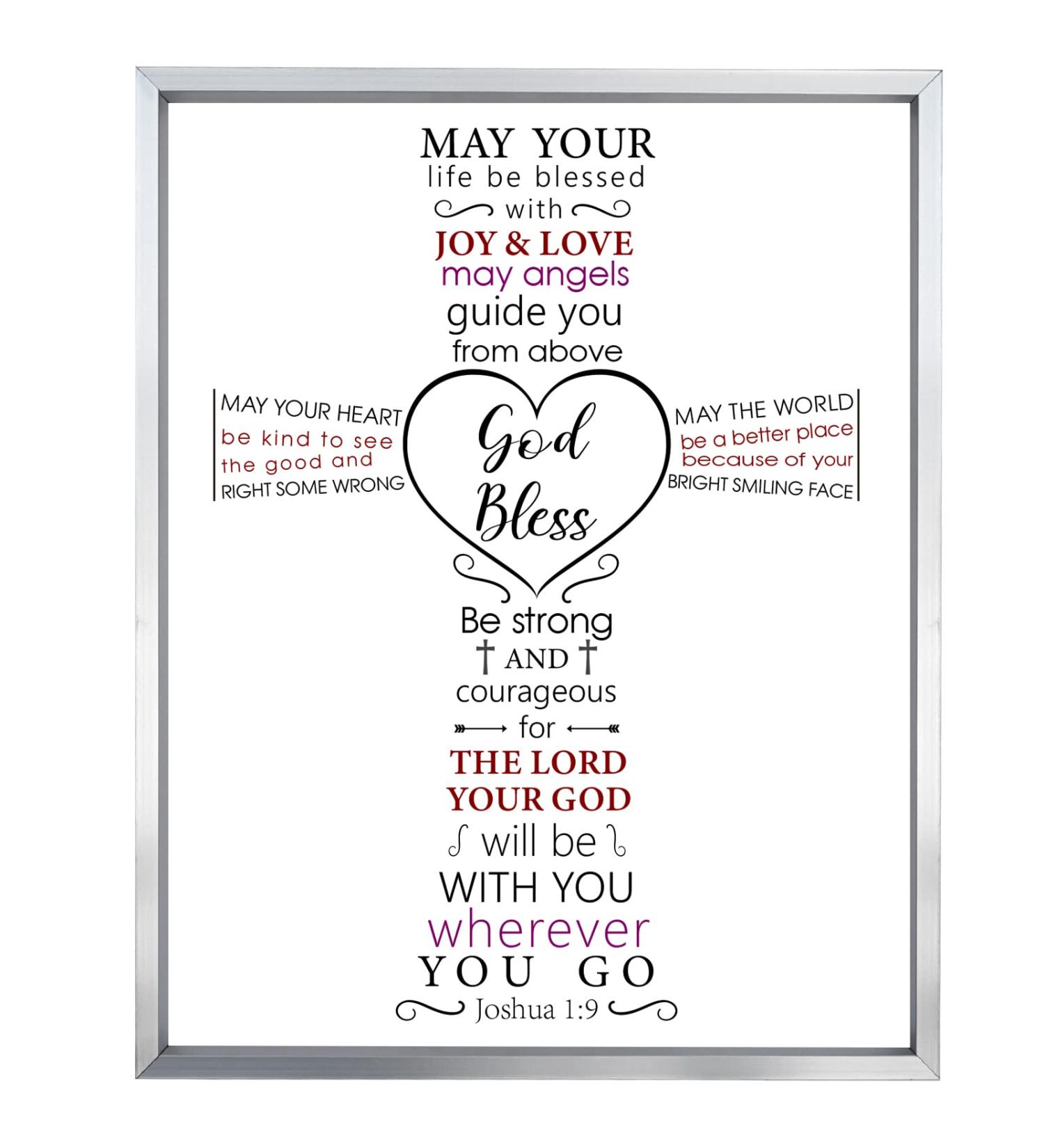 Hamuiers Baby Baptism Gift Silver Frame - Christening Dedication Nursery Decor - Buy Online on GoSupps.com