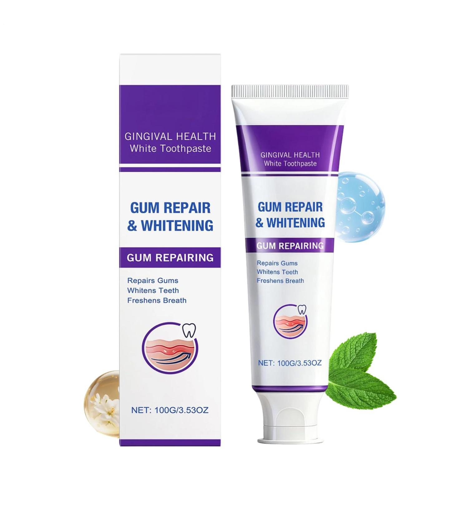 Whitening Toothpaste - 100g Safe Cleansing Toothpaste for Enamel Anti-Stain Whitening Toothpaste - Refreshing Safe for Enamel Gum Health - Buy Online on GoSupps.com
