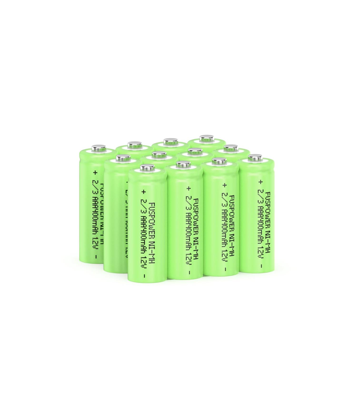 Buy 2/3AAA NiMH Rechargeable Batteries 12pcs - 1.2V 400mAh Button Top for Solar Lights - International Shipping Available - Buy Online on GoSupps.com