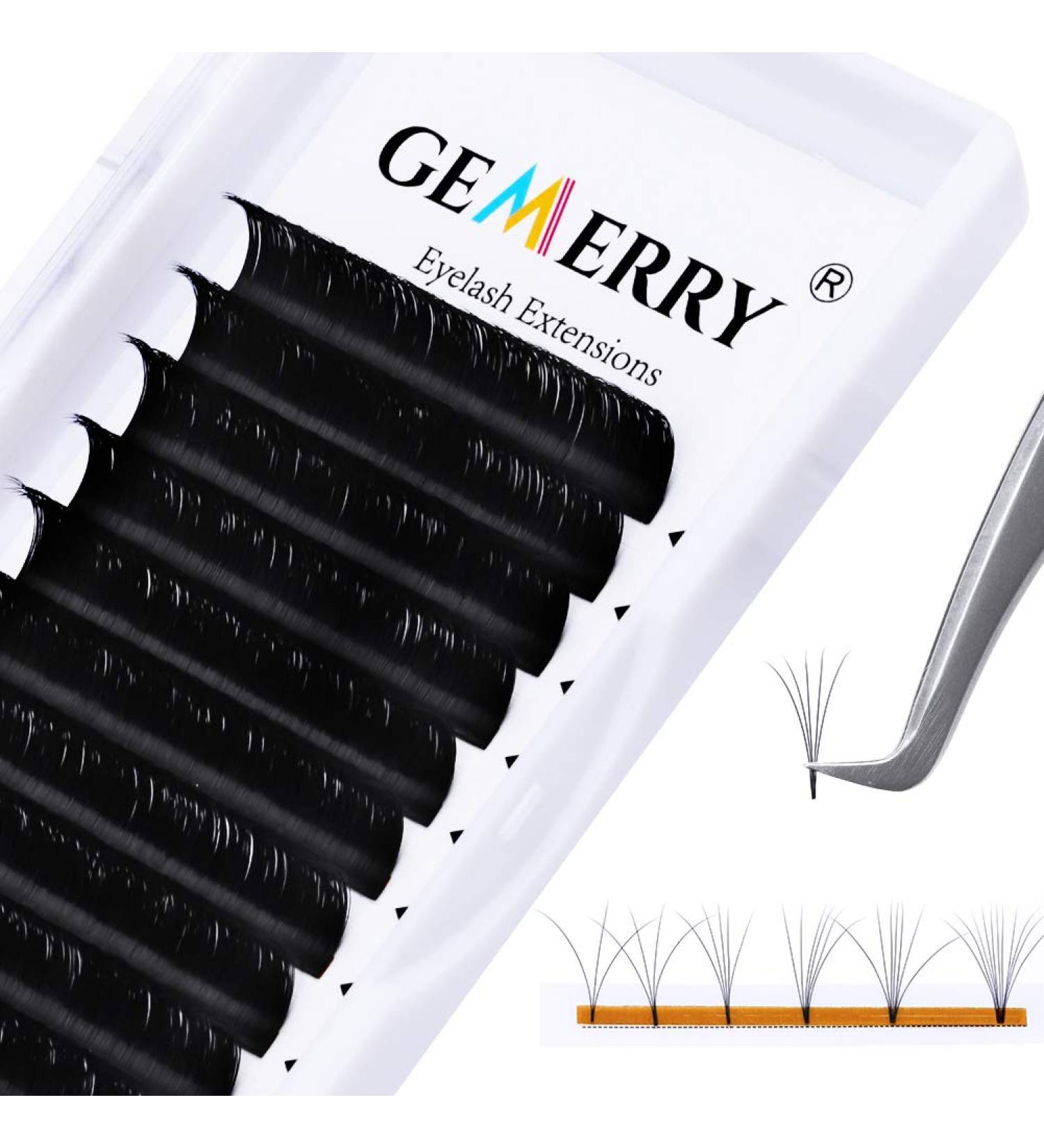 16mm Self-Fleed Eyelashes - Volume Technology Easy Fan 3D 8D 10D | 0.07mm D Curl Eyelash Extensions by Gemerry - Buy Online on GoSupps.com