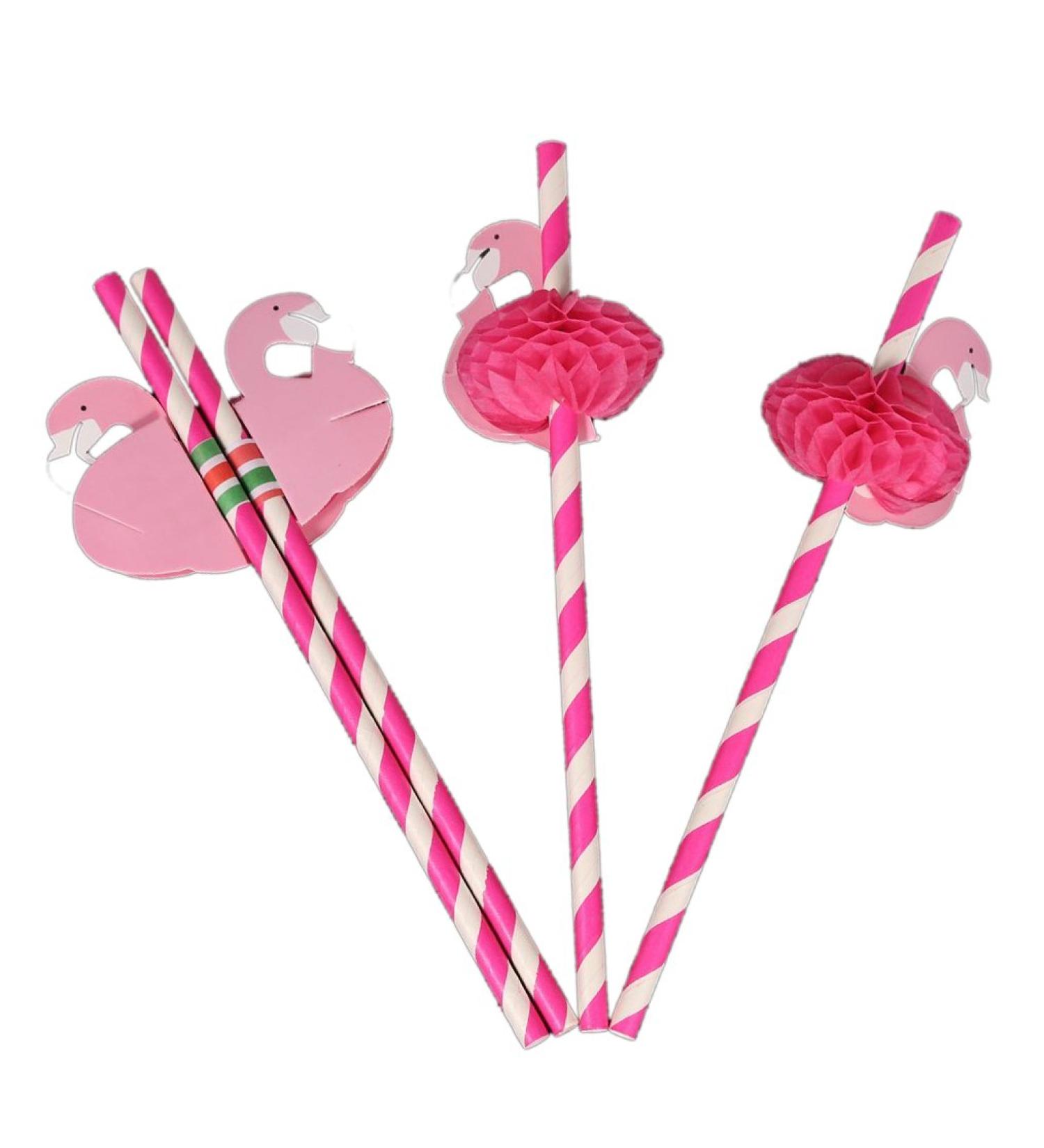Itian Paper Straw Cute Flamingo Straw for Wedding Party and Decoration 50 Pieces - Buy Online on GoSupps.com