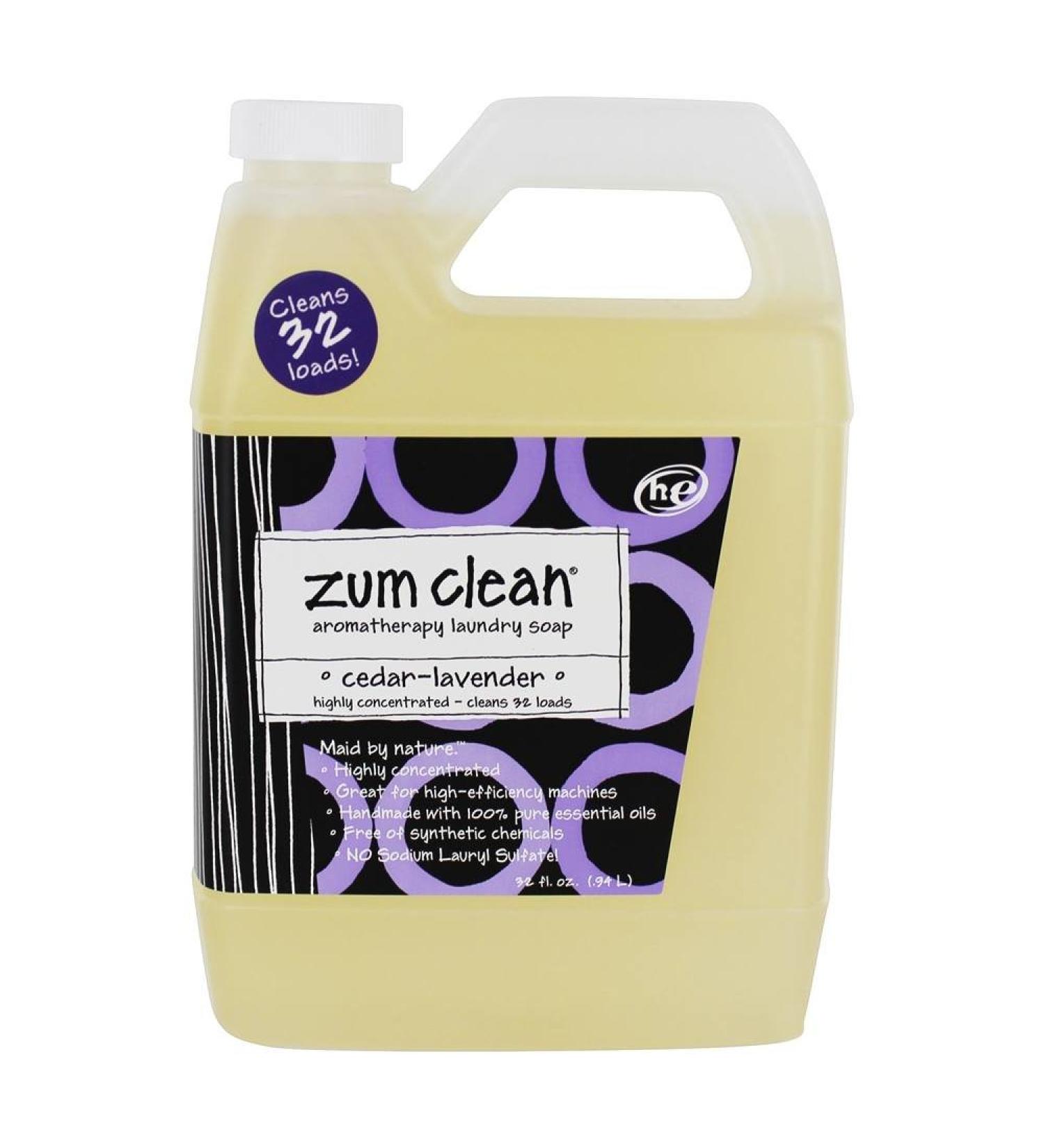 ZUM Aromatherapy Laundry Soap Lavender-Cedar 32 fl oz - Eco-Friendly Clean - Buy Online on GoSupps.com