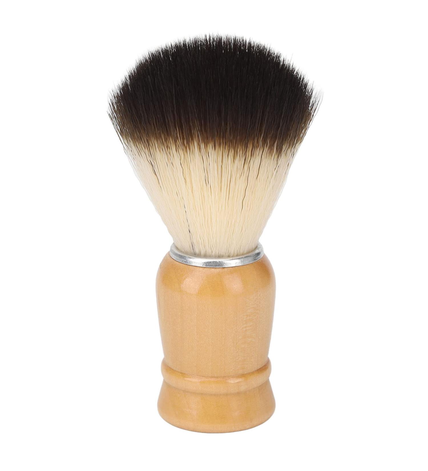Premium Soft Hair Beard Brush for Men | Wooden Handle & Foam Cleaning | Everyday Grooming Essential - Buy Online on GoSupps.com