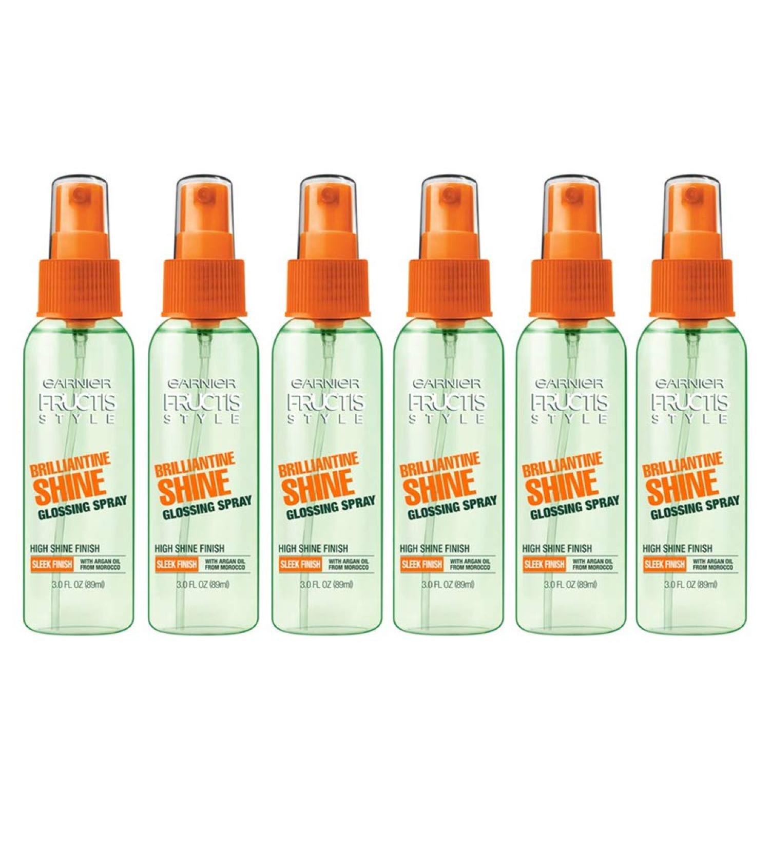 Garnier Fructis Style Brilliantine Shine Glossing Spray 3 Oz (Pack of 6) Argan Oil 3 Fl Oz (Pack of 6) - Buy Online on GoSupps.com