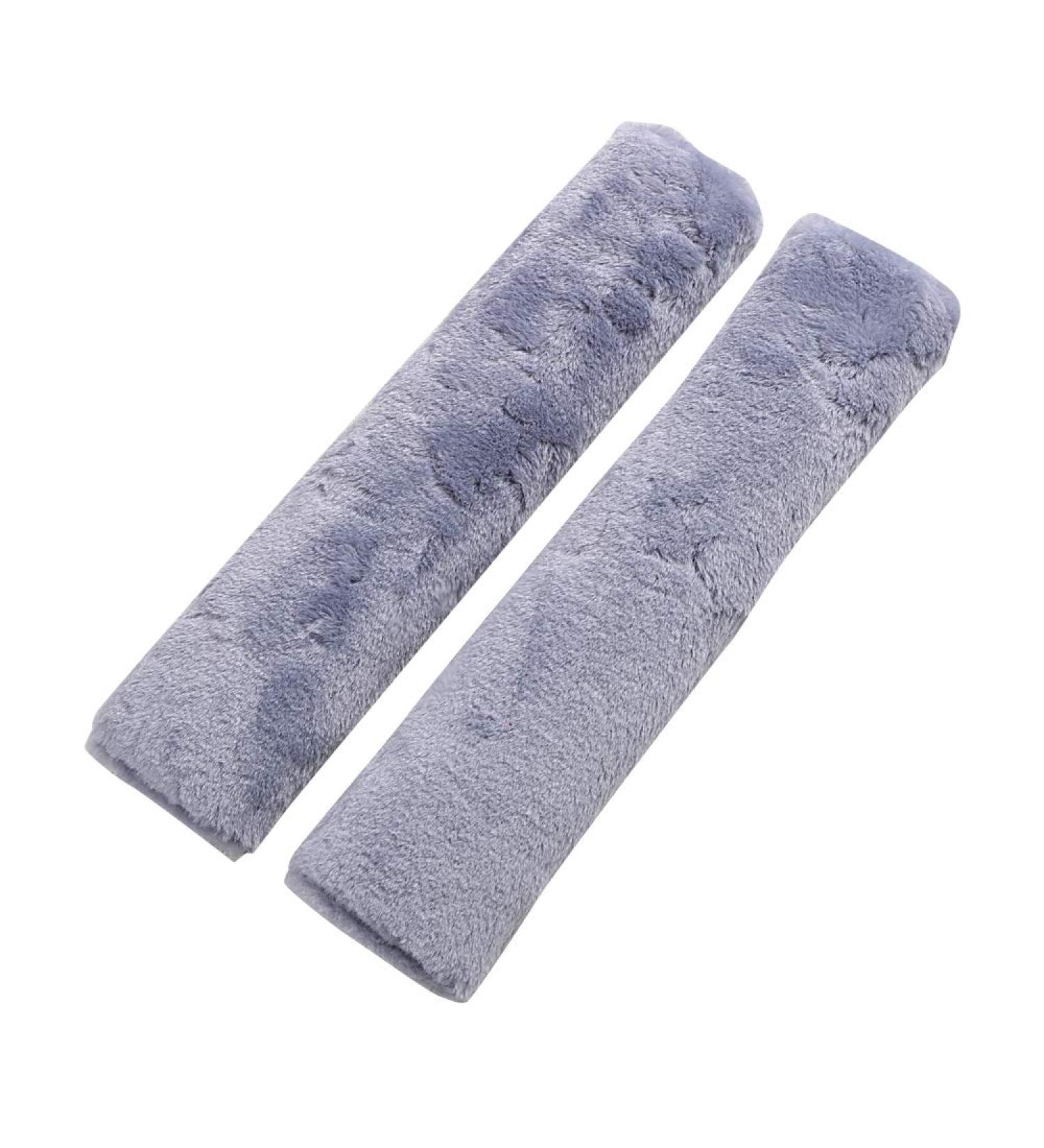 Suntrade Soft Lambskin Seat Belt Covers Safety Shoulder Pads for Adults & Kids Gray Car Accessories - Buy Online on GoSupps.com