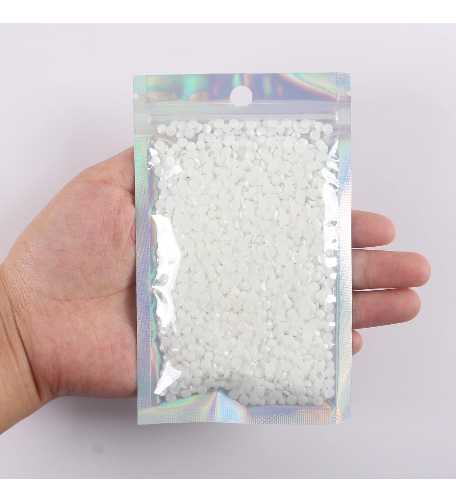 2500pcs 4mm AB Jelly Rhinestone Non Hotfix Nail Stones - DIY Nail Art Decoration - Chalk White - Buy Online on GoSupps.com