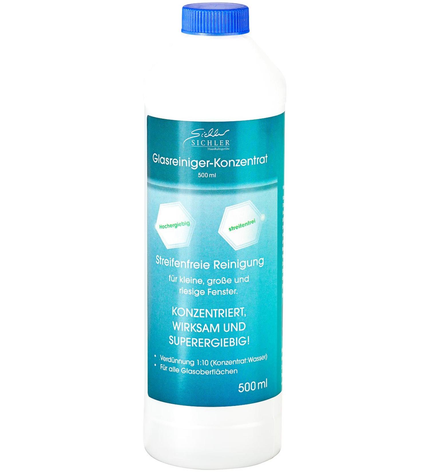 Sichler Household appliances Window cleaning agents: glass cleaner concentrate 500 ml for up to 5.5 liters of cleaners (window cleaner window cleaning robot glass cleaner window robot) 500 ml (1 Pack)