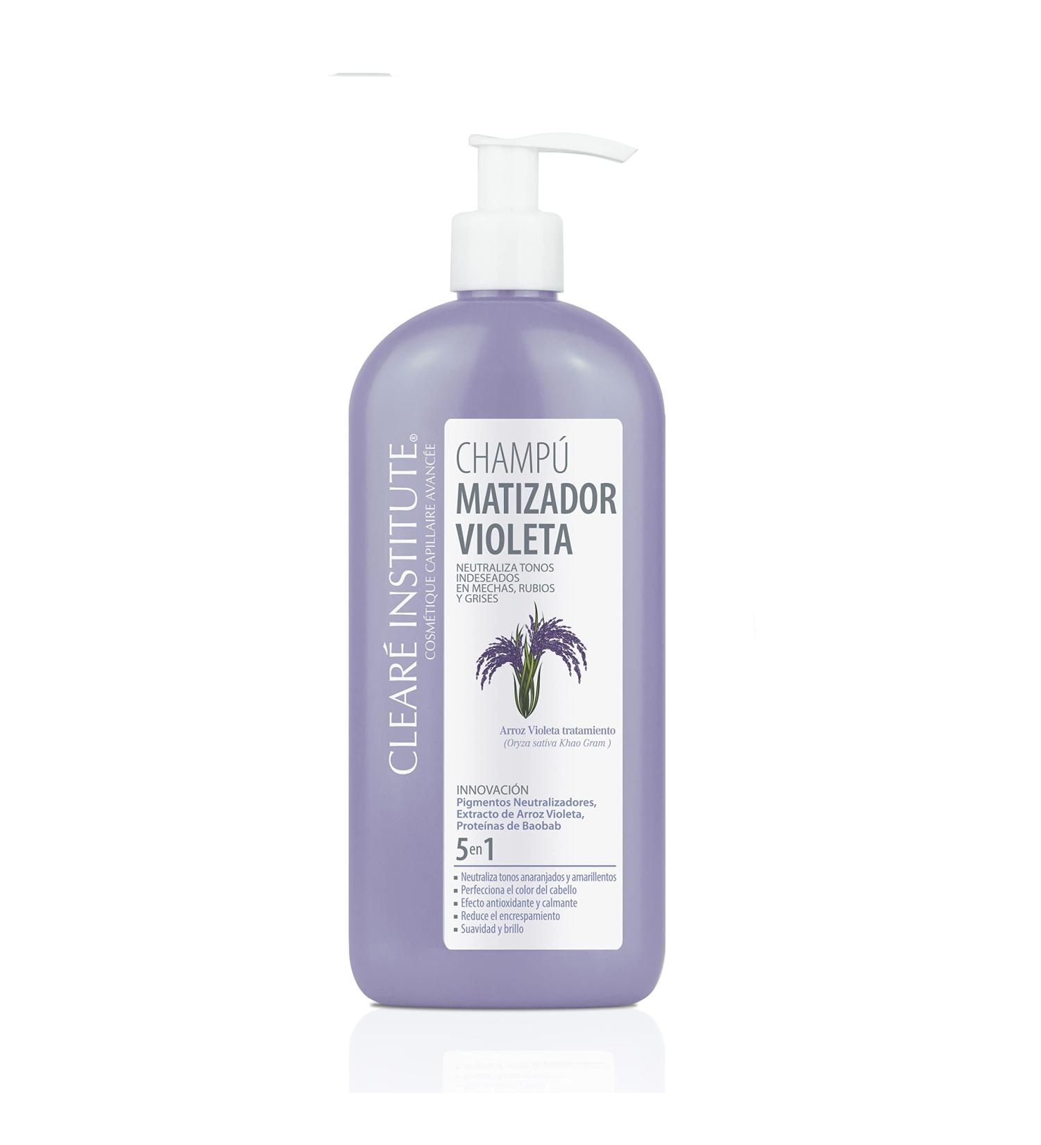 Clear Institute Violet Color Shampoo - Neutralizes Undesirable Tones for Colored Blond Bleached & Gray Hair | 96.6% Natural Ingredients | 400ml - Buy Online on GoSupps.com