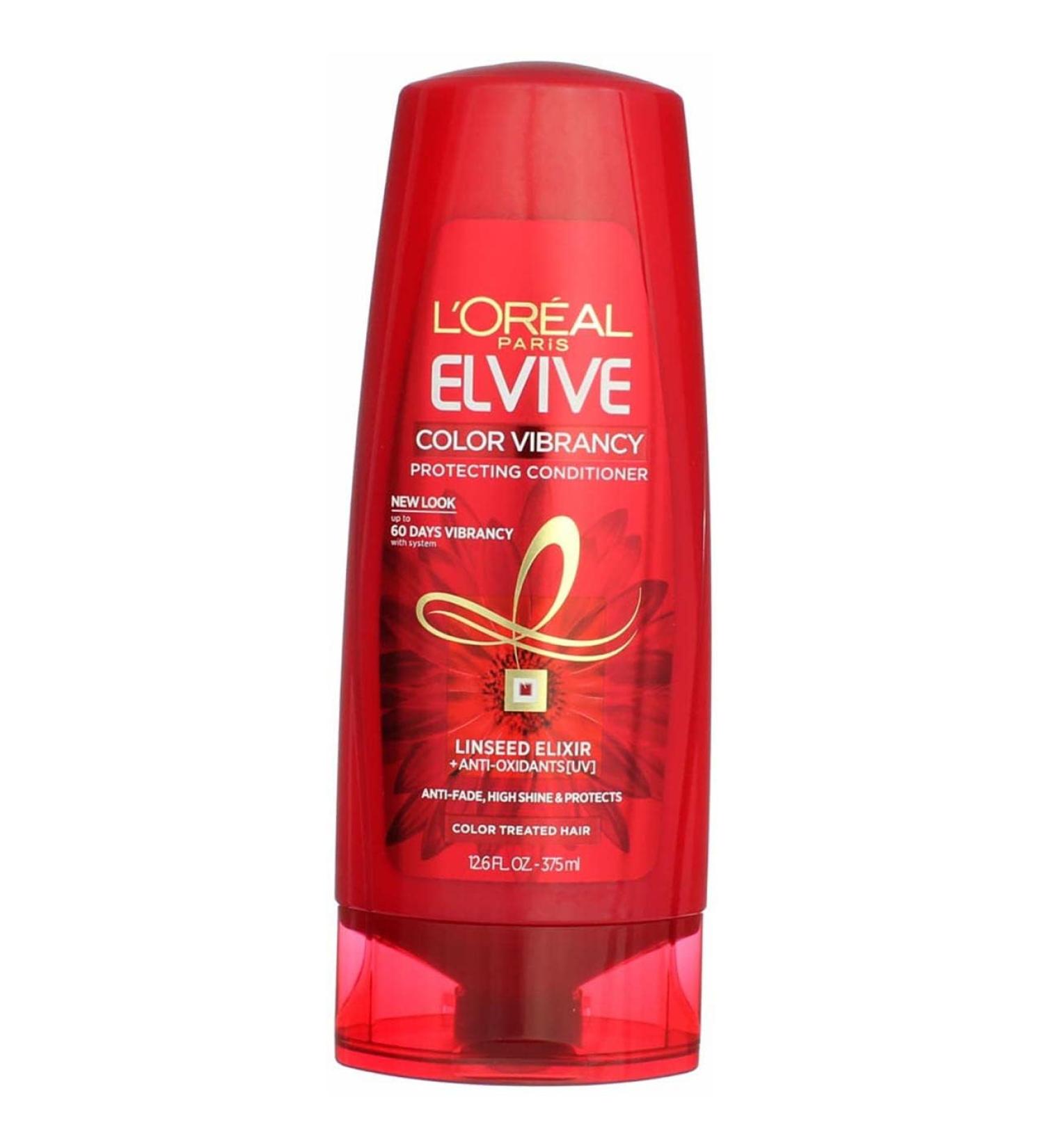 L'Oreal Paris Elvive Color Vibrancy Conditioner - Protects Color Treated Hair Anti-Fade Formula with Linseed Elixir & Antioxidants 12.6 oz - Buy Online on GoSupps.com