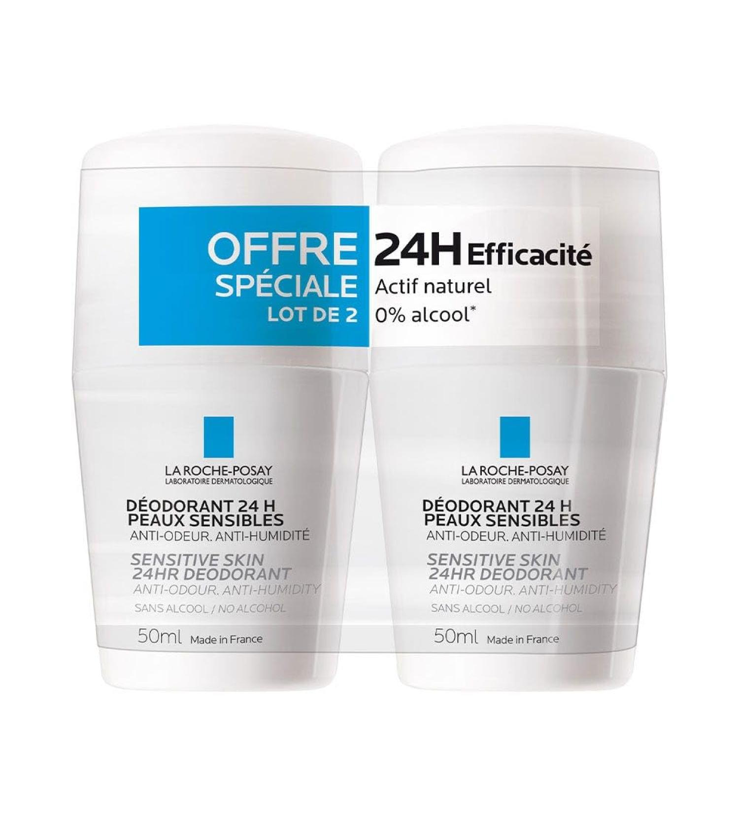  La Roche-Posay La Roche-Posay Physiological Roll-On Deodorant 24H 2 x 50 ml - Buy Online on GoSupps.com