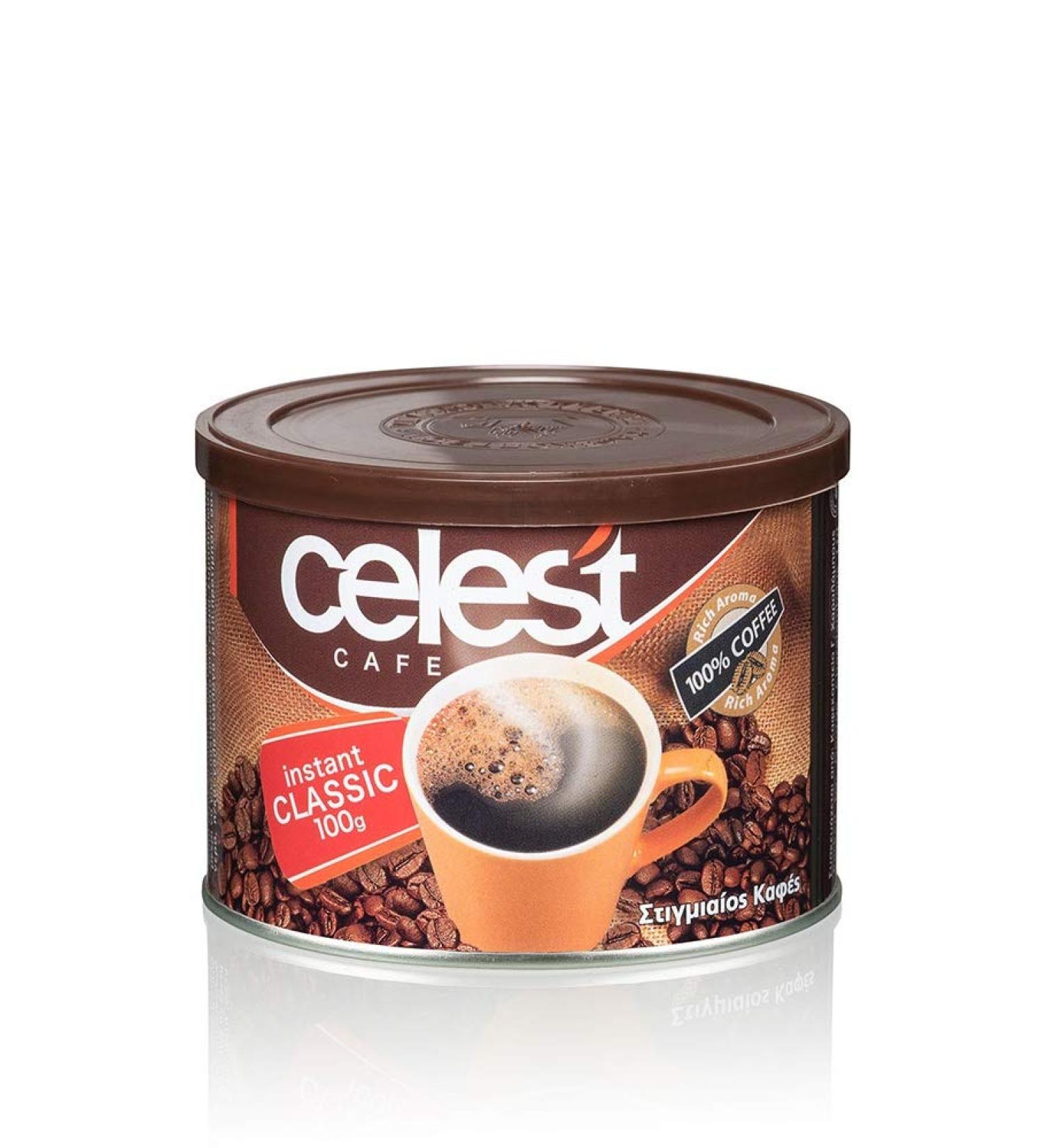 Celest Instant Coffee Hot/Cold Greek Cyprus Strike CELEST with Rich Aroma 1 Pack of 100g