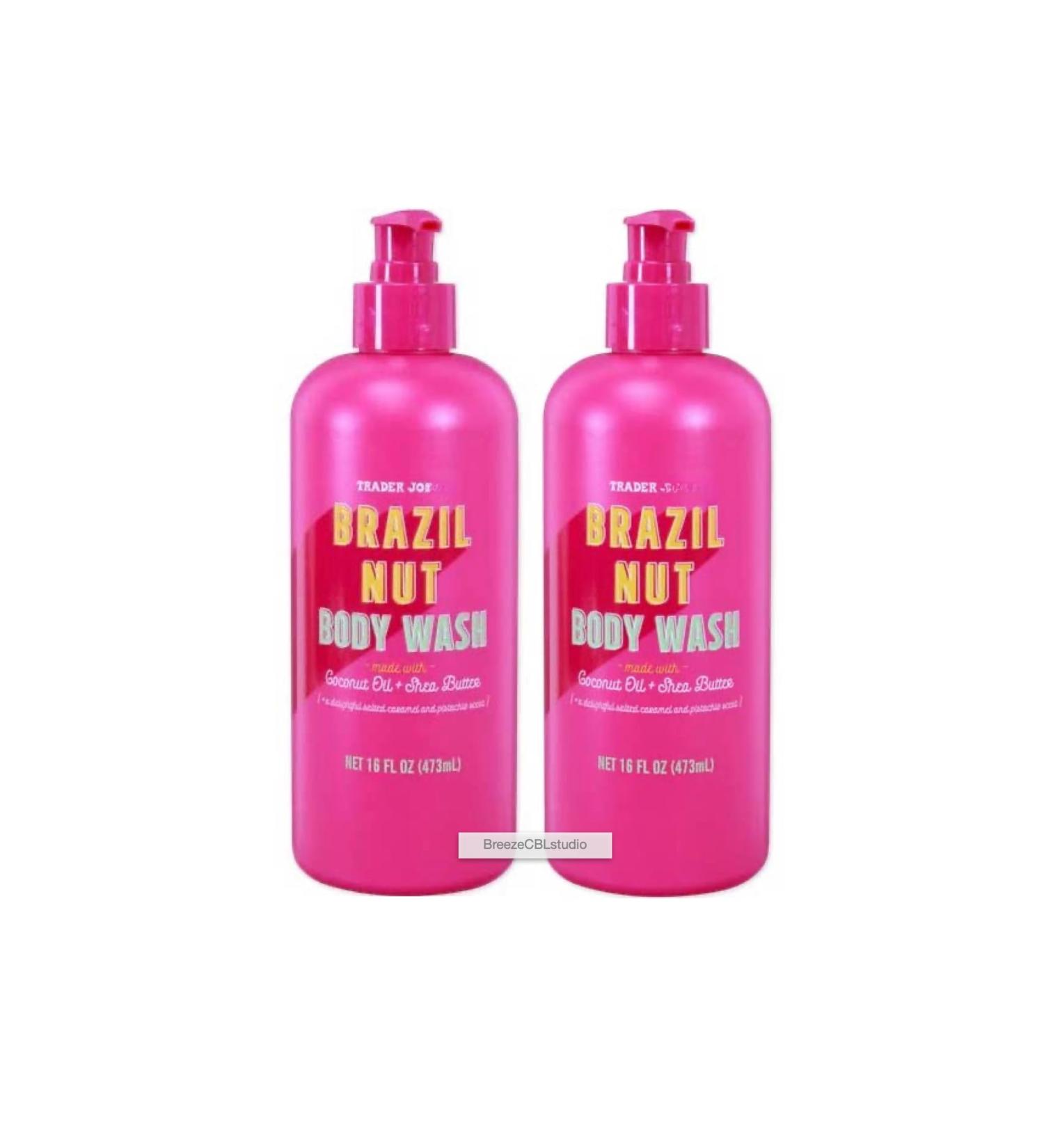Brazil Nut Body Wash Trader joe made with Coconut oil and shea butter 16 oz each Pack of 2
