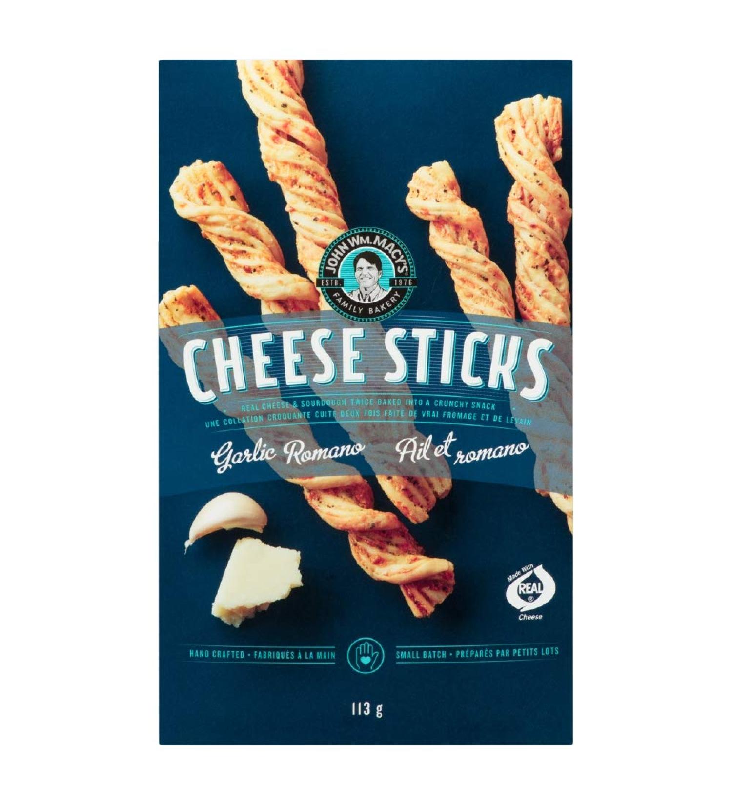 John Wm. Macy's Romano Garlic Cheesesticks 113 Grams - Buy Online on GoSupps.com