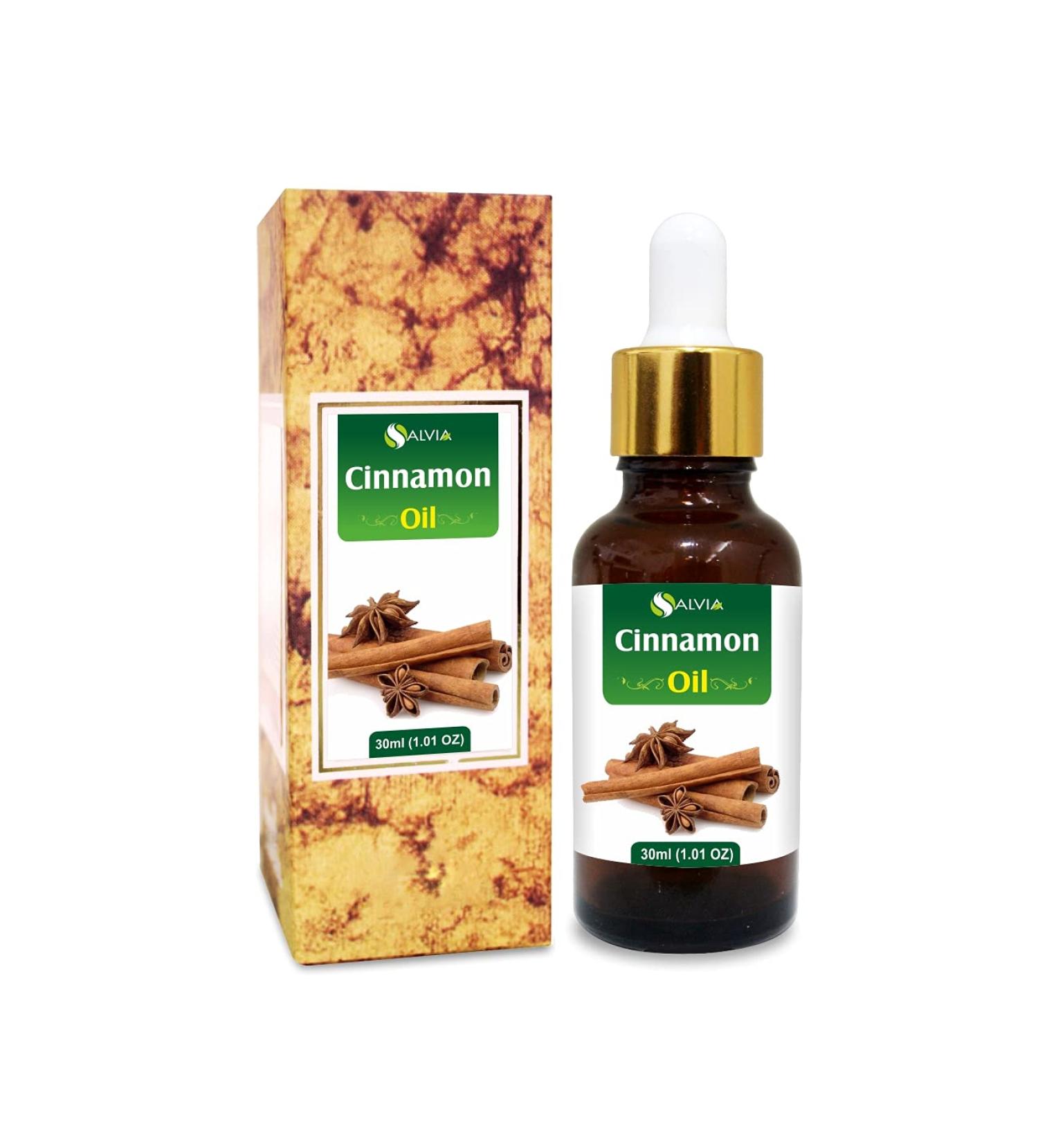 Salvia Cinnamon Oil (Cinnamomum verum) 100% Natural Pure Undiluted Uncut Carrier Oil 30ml with Dropper Cinnamon 30ml with Dropper - Buy Online on GoSupps.com