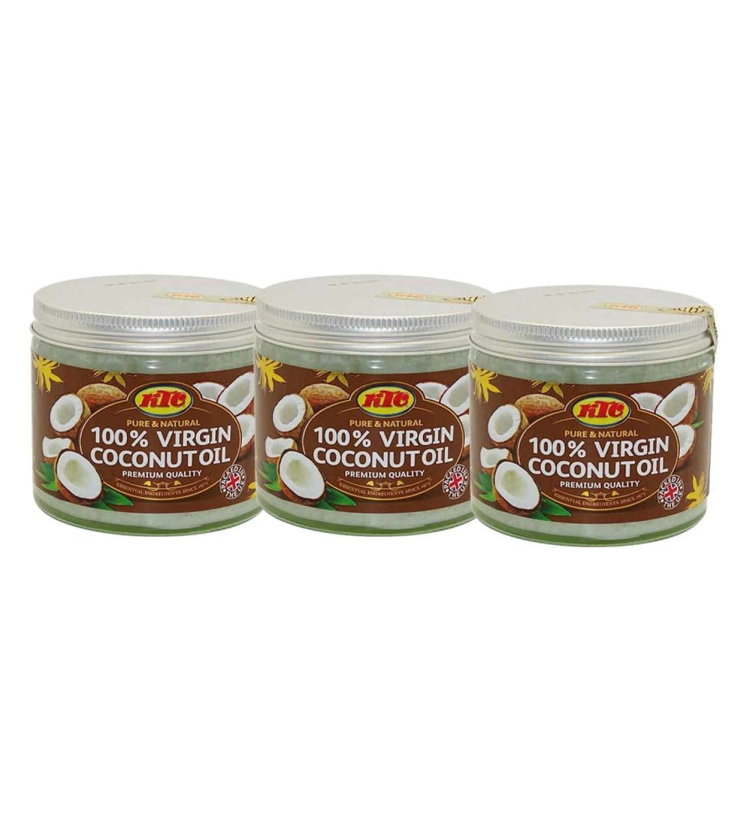 KTC Virgin Coconut Oil | 250ML | 100% Naturally | Great for Skin And Hair | Cooking Oil | Indian Origin (Pack of 3) Coconut 250ML Pack 3 - Buy Online on GoSupps.com