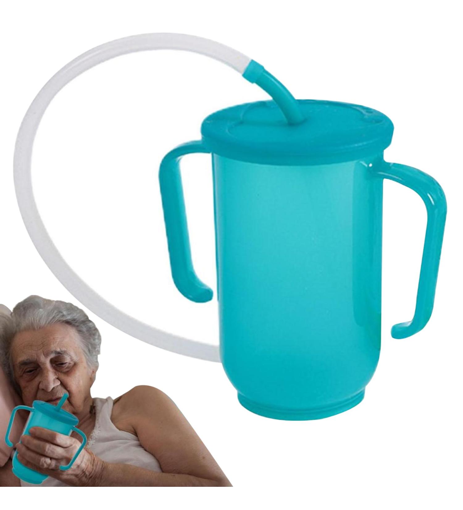 Patient Drink Cup with Straw Lid 400ML Sippy Cup for Adults Easy Drink Cup Feeder Water Diet Feeding Cups for The Elderly and Disabled Kitchen Supplies - Buy Online on GoSupps.com