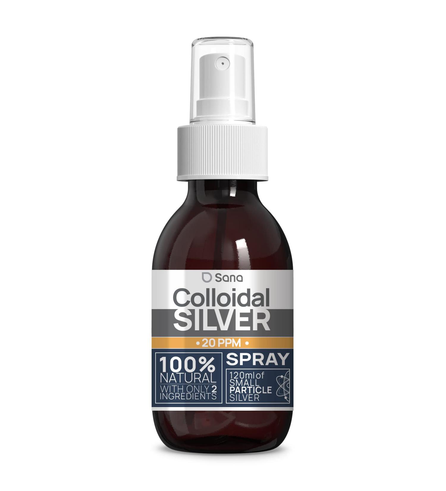 Colloidal Silver Spray 20 PPM 125ml for Humans & Dogs | Topical Silver Water | 100% Natural & Carbon Neutral | 120 ml - Buy Online on GoSupps.com