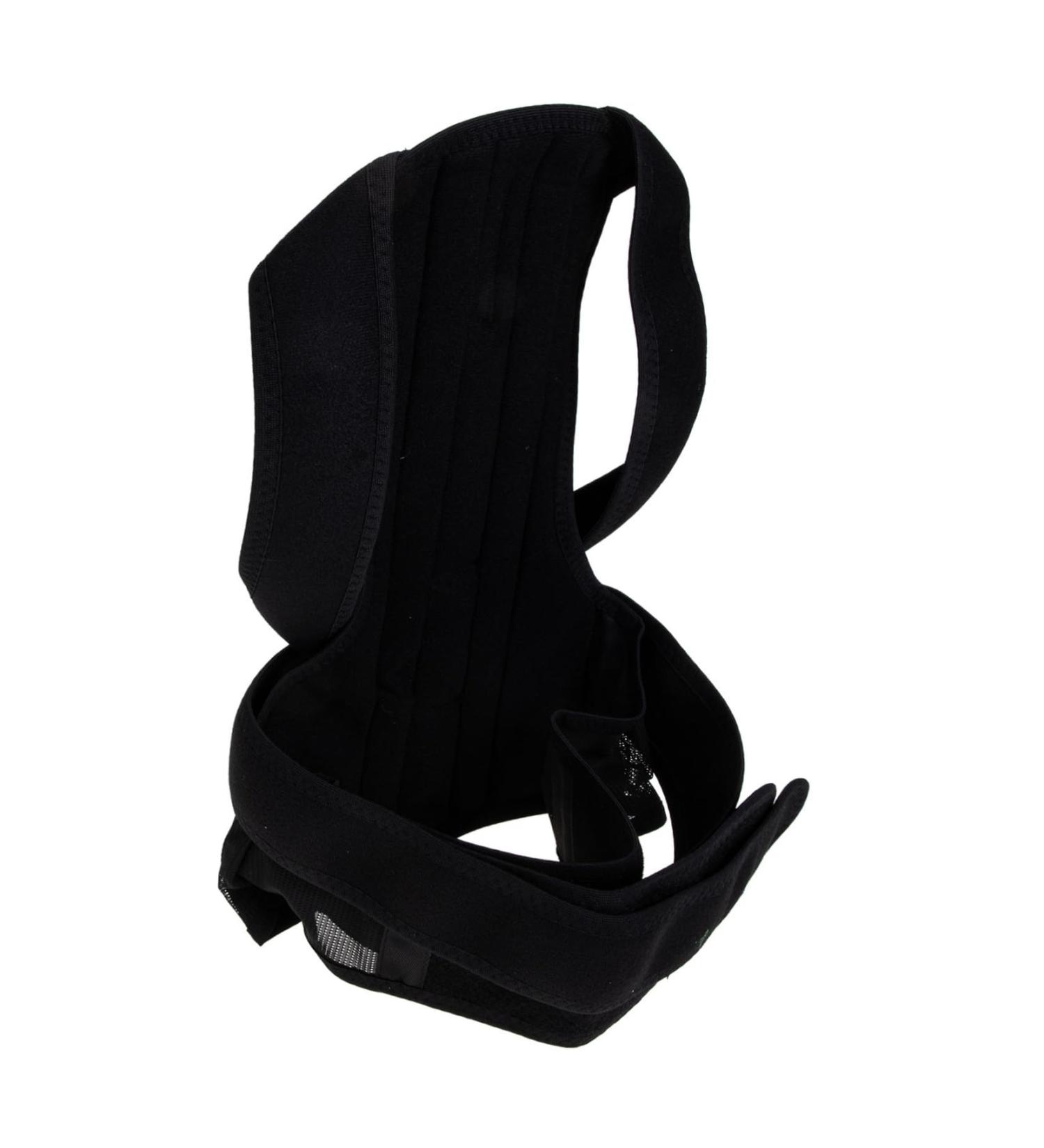 NOLITOY Adjustable Unisex Posture Brace & Seat Belt Holder | Anti-Hunchback Cotton Support for Shoulders - Black - Buy Online on GoSupps.com