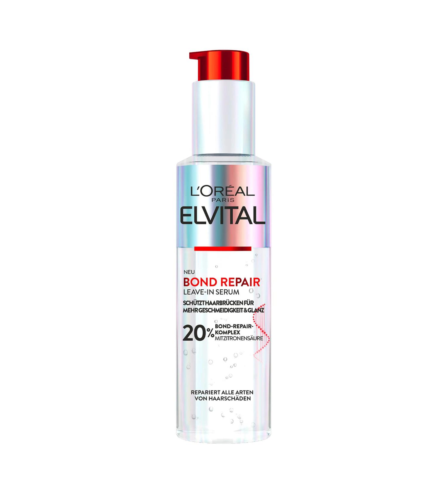 L'Or al Paris Elvital Repair Leave-in Serum 150ml | Bond Repair Complex & Citric Acid for Stronger Hair & Less Split Ends - Buy Online on GoSupps.com