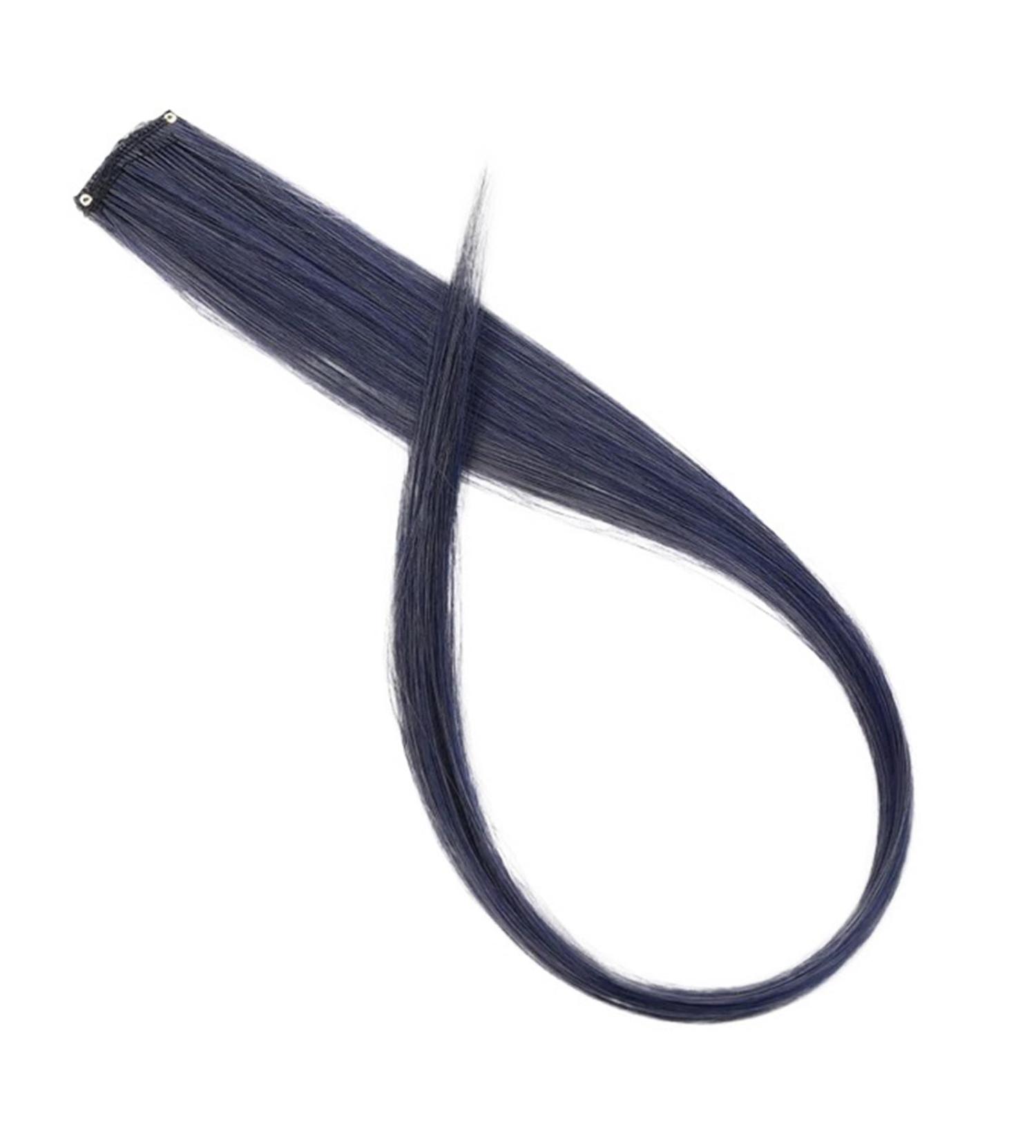 Hair Piece 22" Synthetic Long Straight Rainbow Highlight Colored Hair Extensions Clip In One Piece Ombre Pink Purple Green Yellow For Women(CFP-130) - Buy Online on GoSupps.com