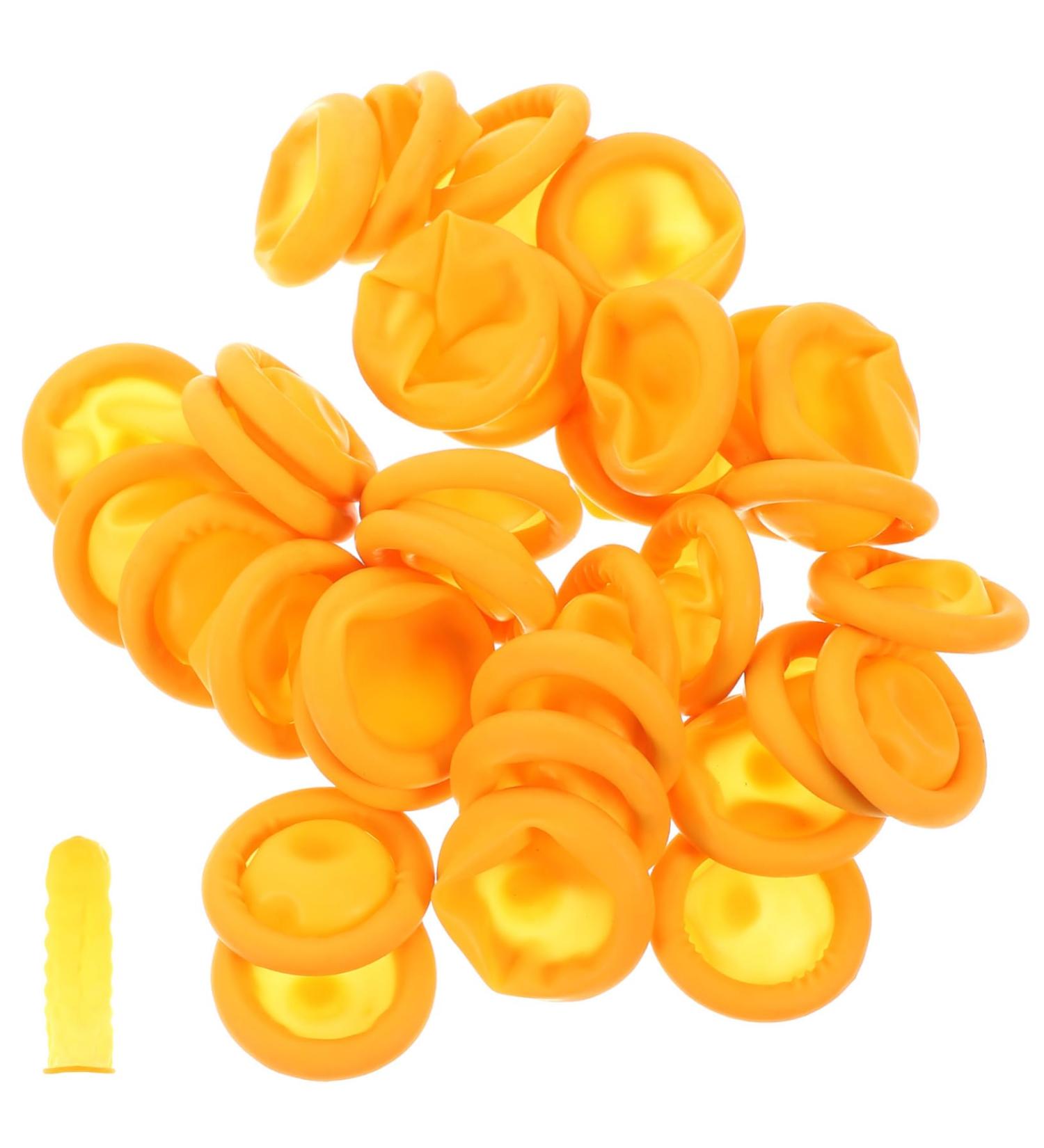 Veemoon 100pcs Nitrile Anti-Static Finger Cots - Protective Finger Sleeves for Ultimate Finger Relief | Portable Yellow Finger Covers 6.5x2.5cm - Buy Online on GoSupps.com