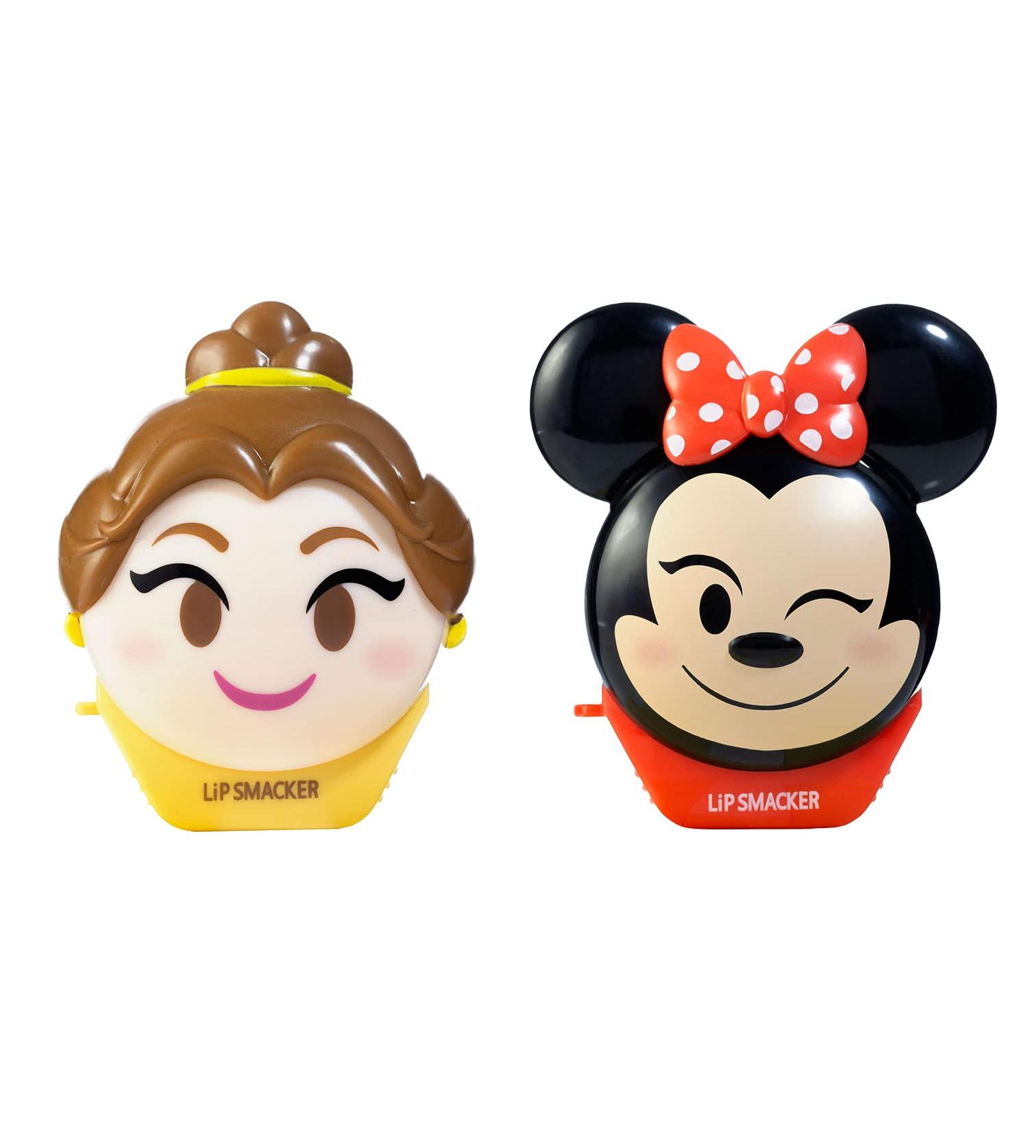 Lip Smacker Disney Minnie Mouse and Beauty And The Beast Belle Emoji Lip Balm Duo Flavored Strawberry Lemonade Bow-nade 2 Pack - Buy Online on GoSupps.com
