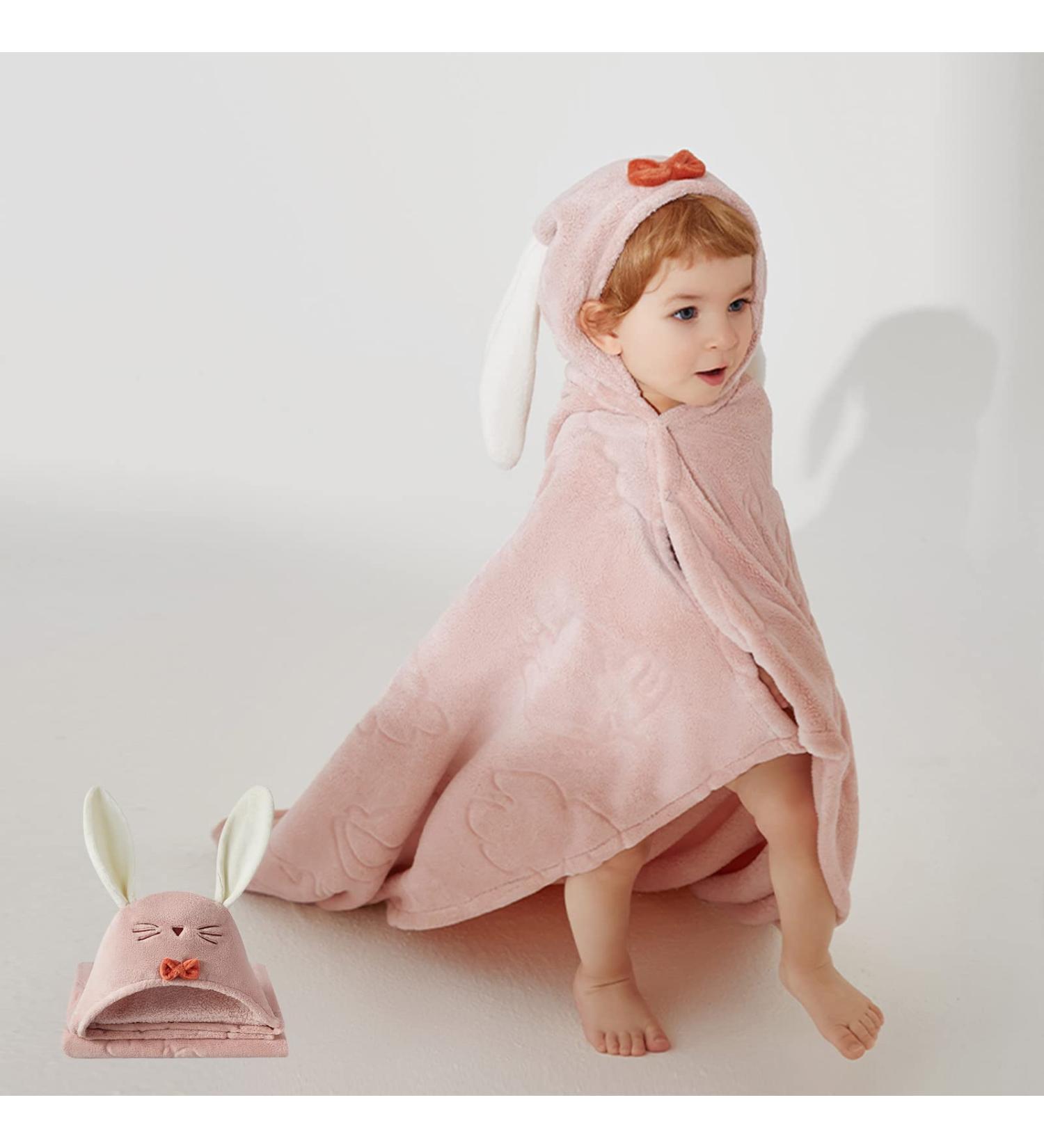 BC BabyCare Thickened Coral Fleece Baby Bath Towel - Super Absorbent & Warm Hooded Towel for Infants | 105x105 cm International Shipping - Buy Online on GoSupps.com