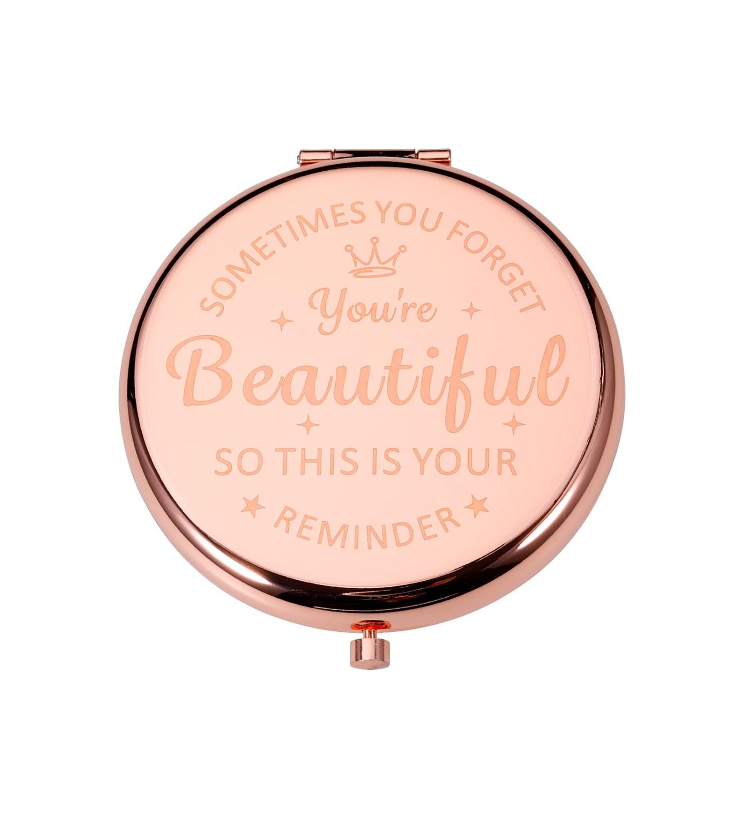 Christmas Stocking Stuffers: Compact Makeup Mirror - Gift for Women, Teen Girls, Mom, Daughter - Birthday, Valentine's Day Gift Ideas for Bestfriend, Girlfriend, Wife - Buy Online on GoSupps.com