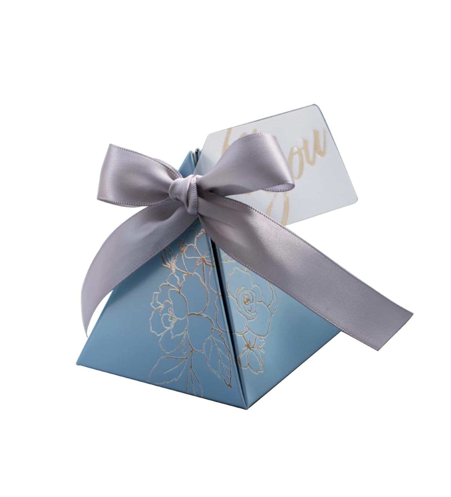 Candy Box Triangular Tower Candy Box Wedding Supplies Andes Candy Bags Guest Decoration Baby Shower Supplies (20 Pcs) (Color : Gold) (Size : Sky Blue) - Buy Online on GoSupps.com