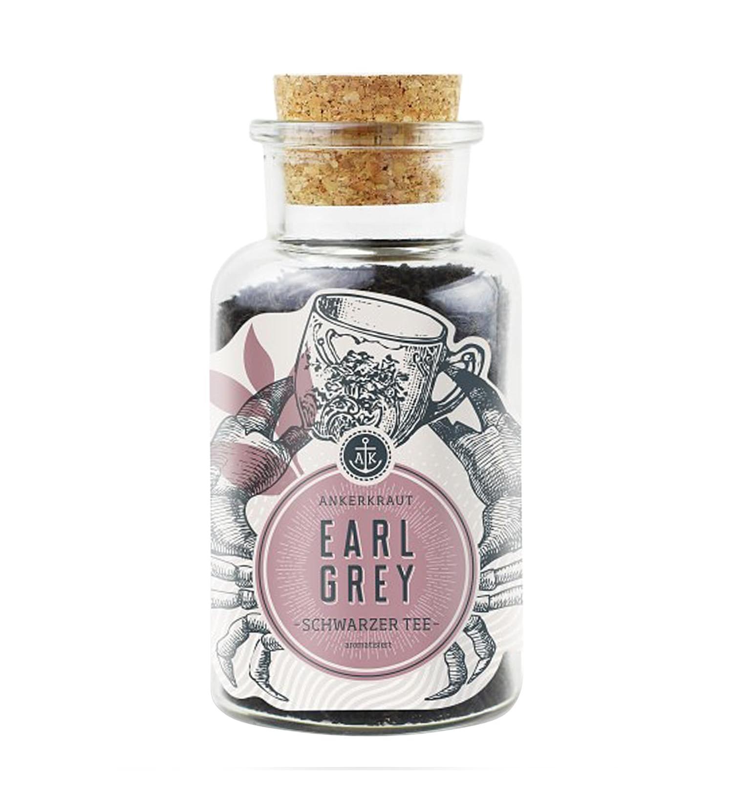 Ankerkraut Earl Grey Black Tea - 85g in a cork glass