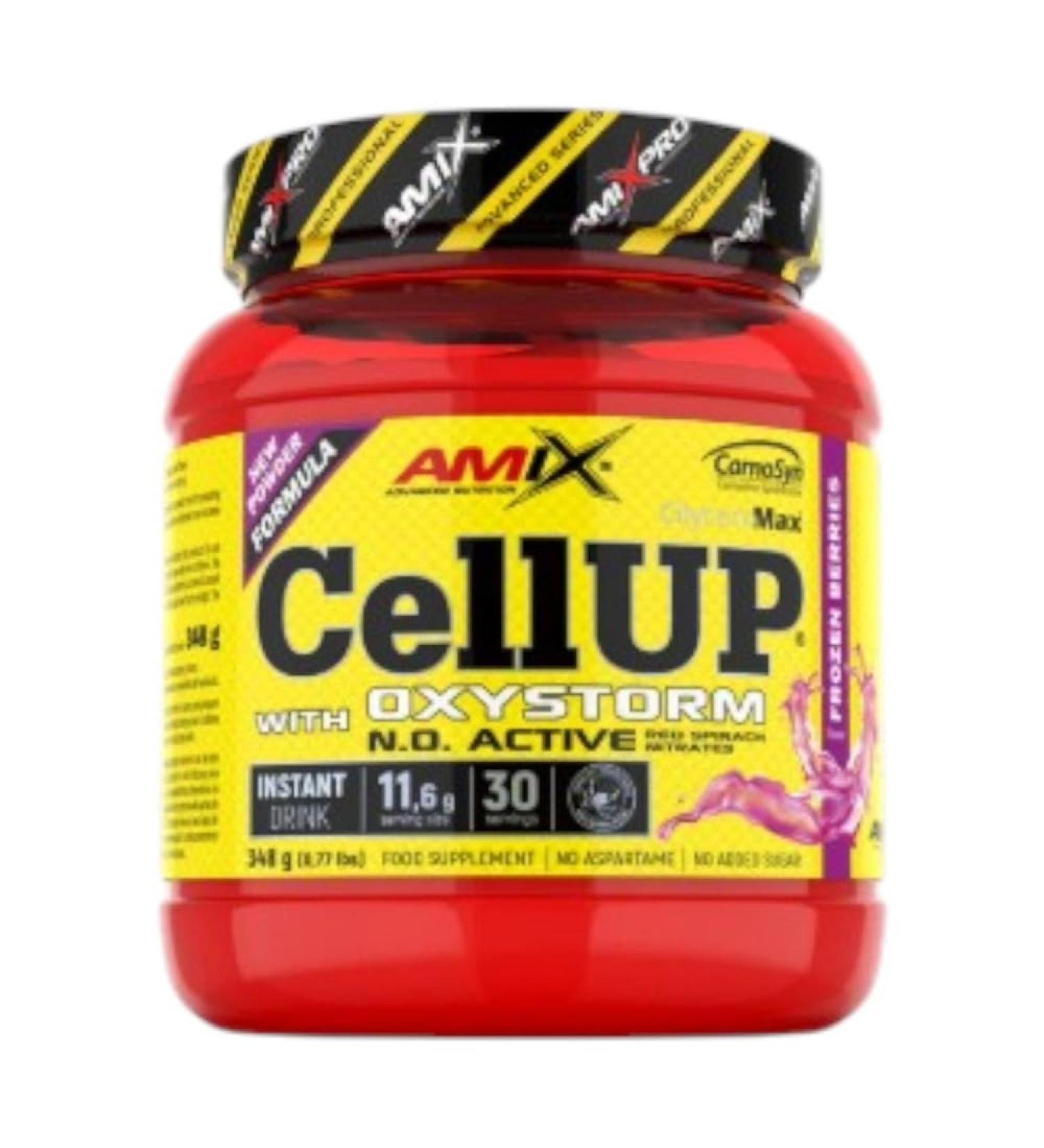 Amix Pro Amix CellUP Oxystorm Powder 348 grPreWorkoutHelps Improve Endurance Delays Muscle FatiguePerfect for Athletes Looking to Improve Their Physical Performance Red Fruit Flavor