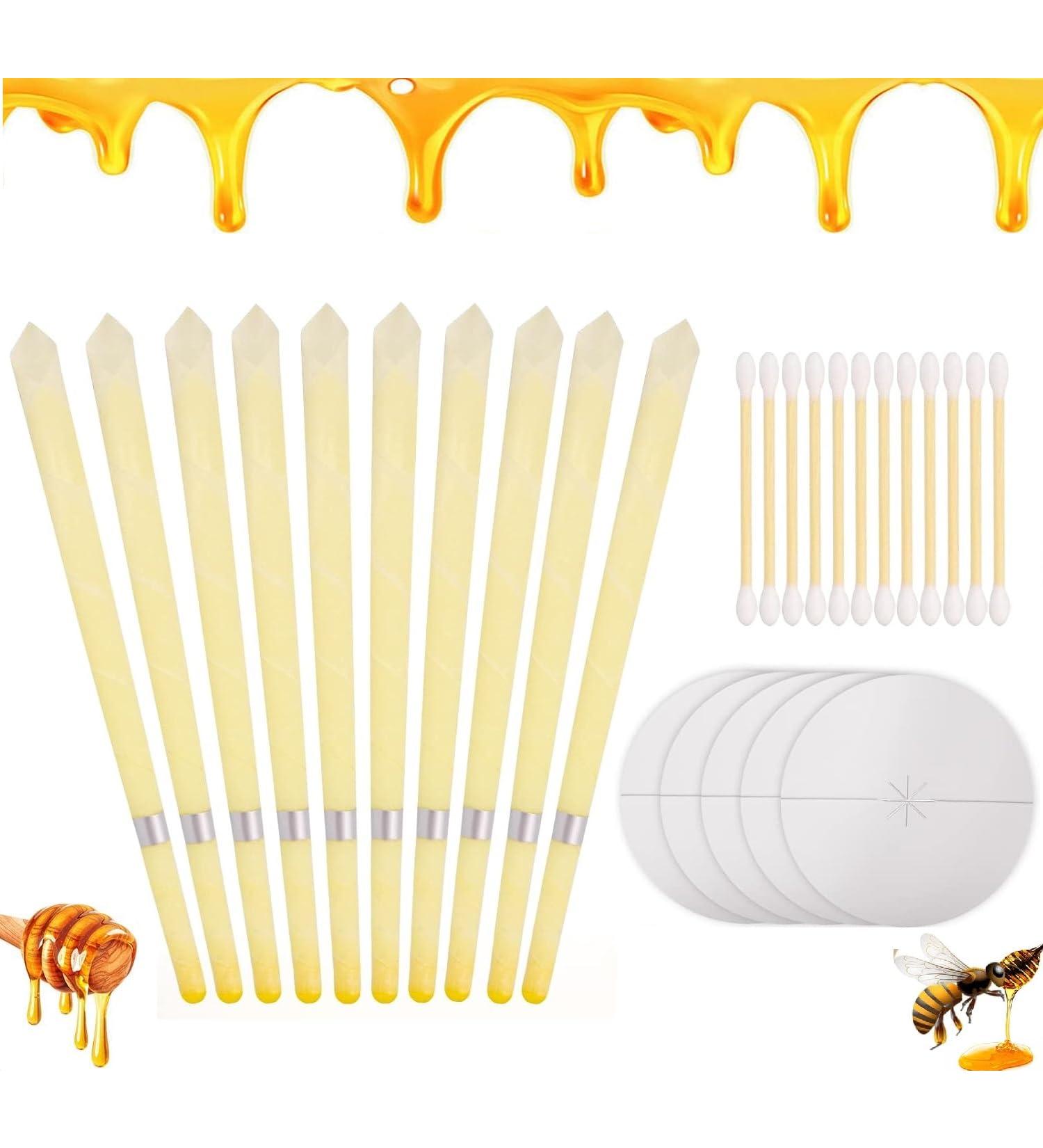 10 Pcs Natural Beeswax Ear Candles with Protective Disks - Ear Wax Cleaners for Relaxation and Cleaning - Buy Online on GoSupps.com