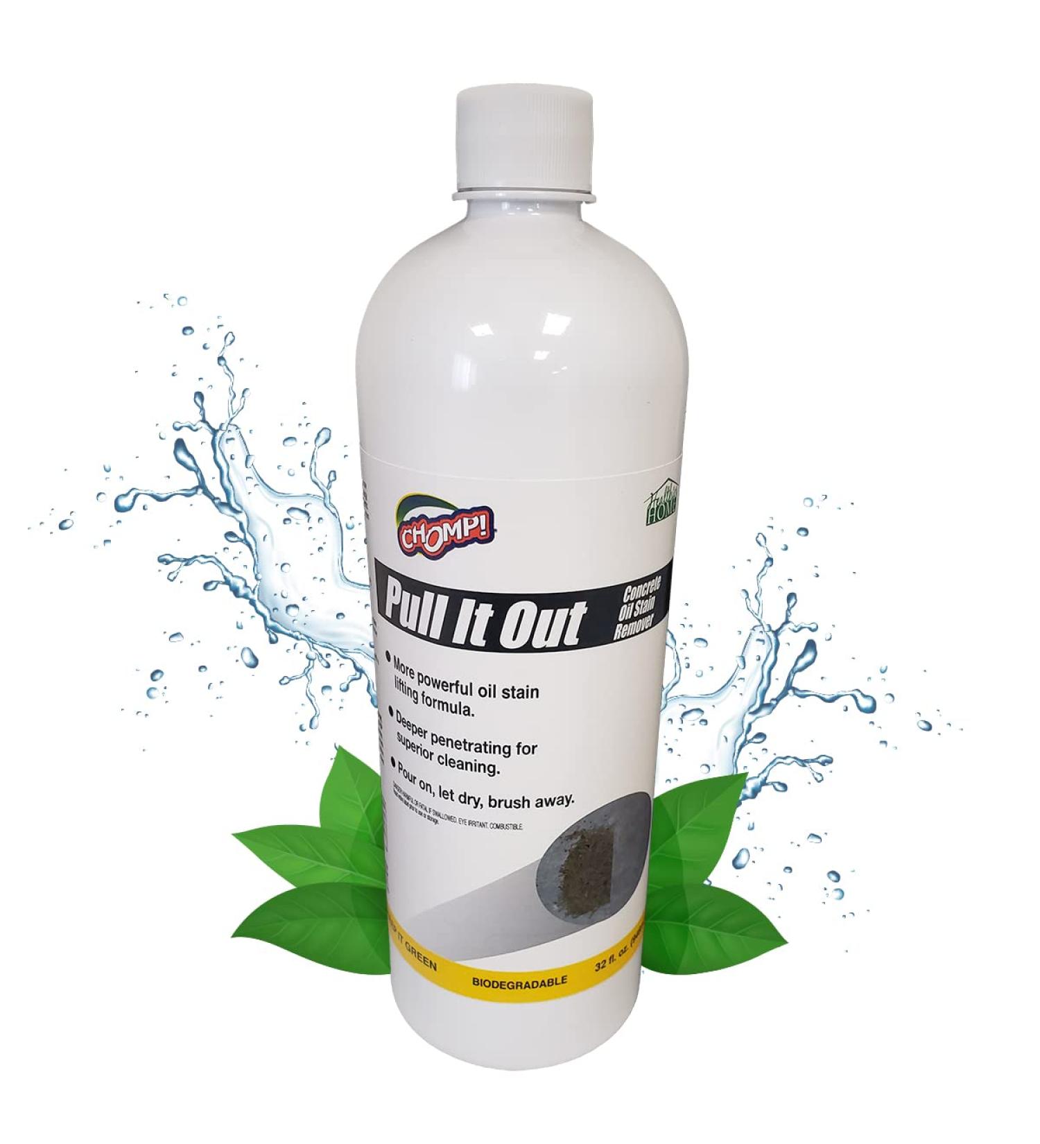 CHOMP! Concrete Oil Stain Remover 32 oz - Removes Oils & Greases from Garage Floors & Driveways - Buy Online on GoSupps.com