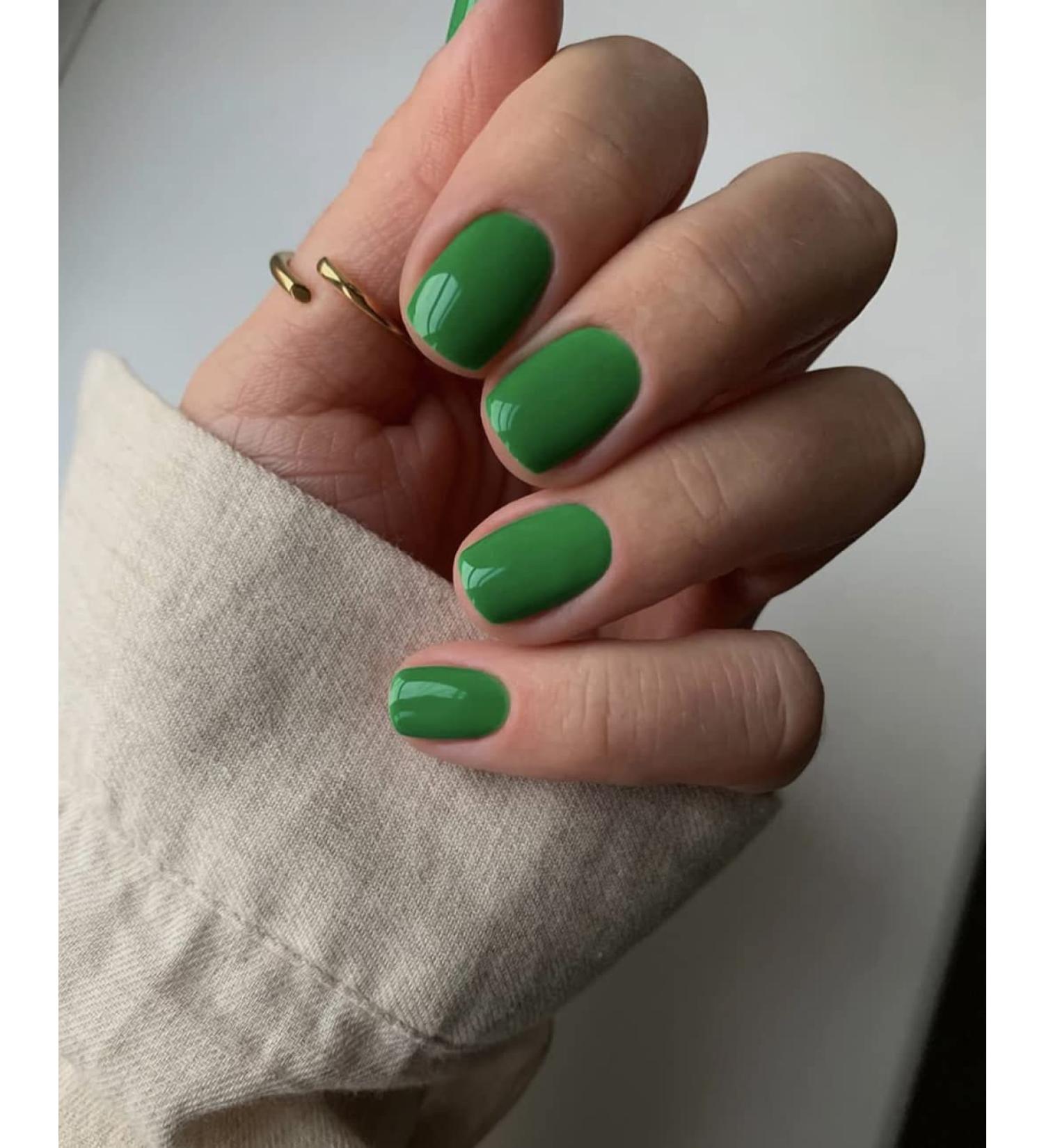 Sethexy Green Glossy False Nails - 24Pcs Full Cover Acrylic Stick on Nails for Women - Buy Online on GoSupps.com