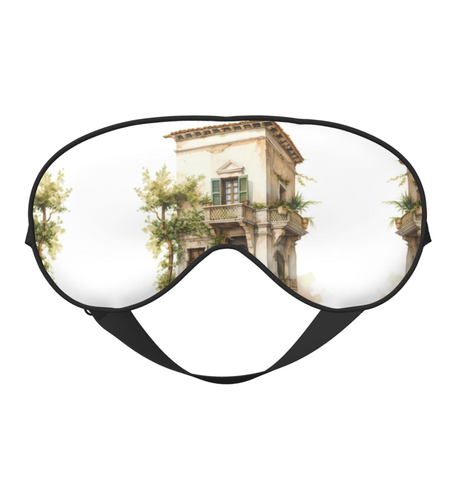SSIMOO Antique Greek Soft Sleep Eye Mask with Roman Olive Branch - Breathable Travel Eye Patch for Women | Perfect Relaxation Gift - Buy Online on GoSupps.com