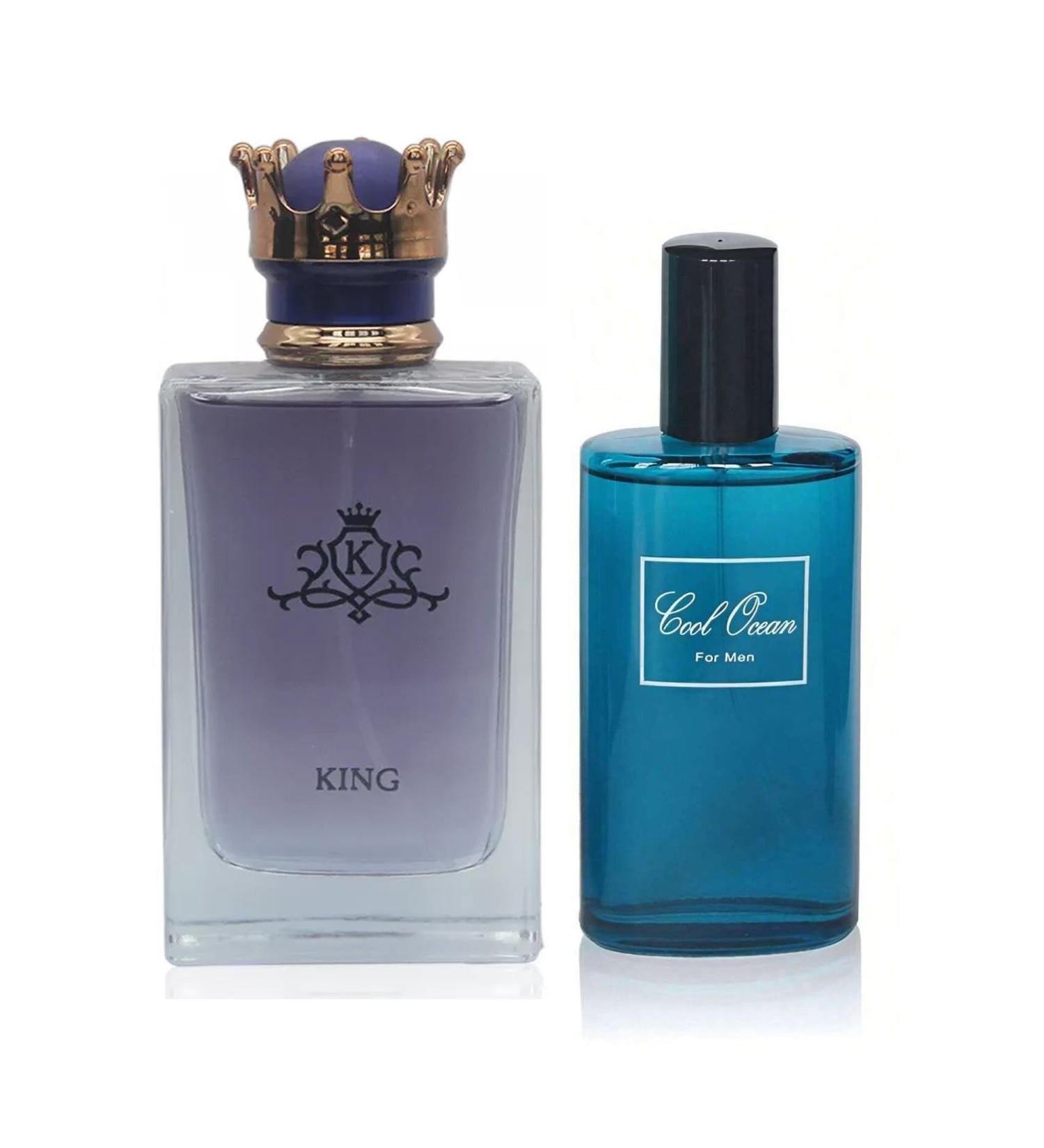 King&Cool Ocean Men Cologne Set Eau De Parfum Spray For Men Fruity Notes Enriched By A Strong Woody Based Fragance Ideal for Day Wear - 3.4 Fl Oz - Buy Online on GoSupps.com