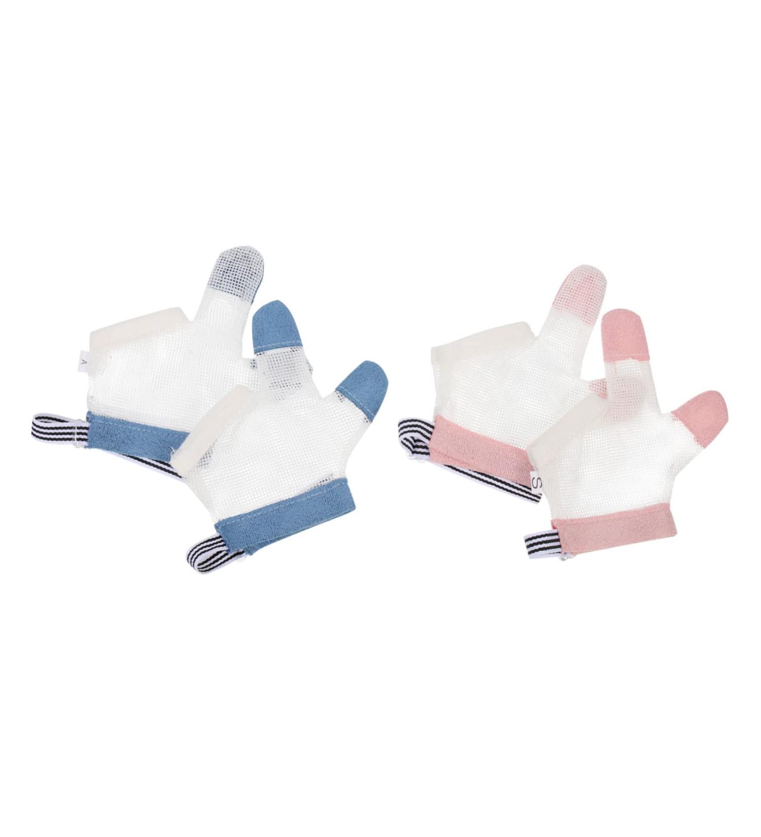 2 Pairs Healeved Ring Biting Gloves for Children | Thumb Protector & Finger Sucking Stop Gloves | Baby Supply - Buy Online on GoSupps.com
