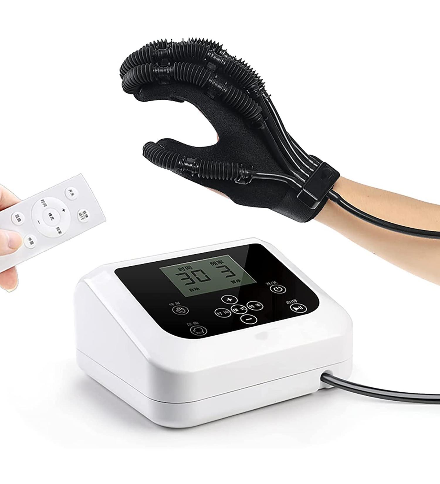 ZZBB Rehabilitation Robot Gloves Stroke Hemiplegia Finger Wrist Training Equipment Finger Straightening Brace Guard Protector for Patients with Hand Dysfunction Left Medium