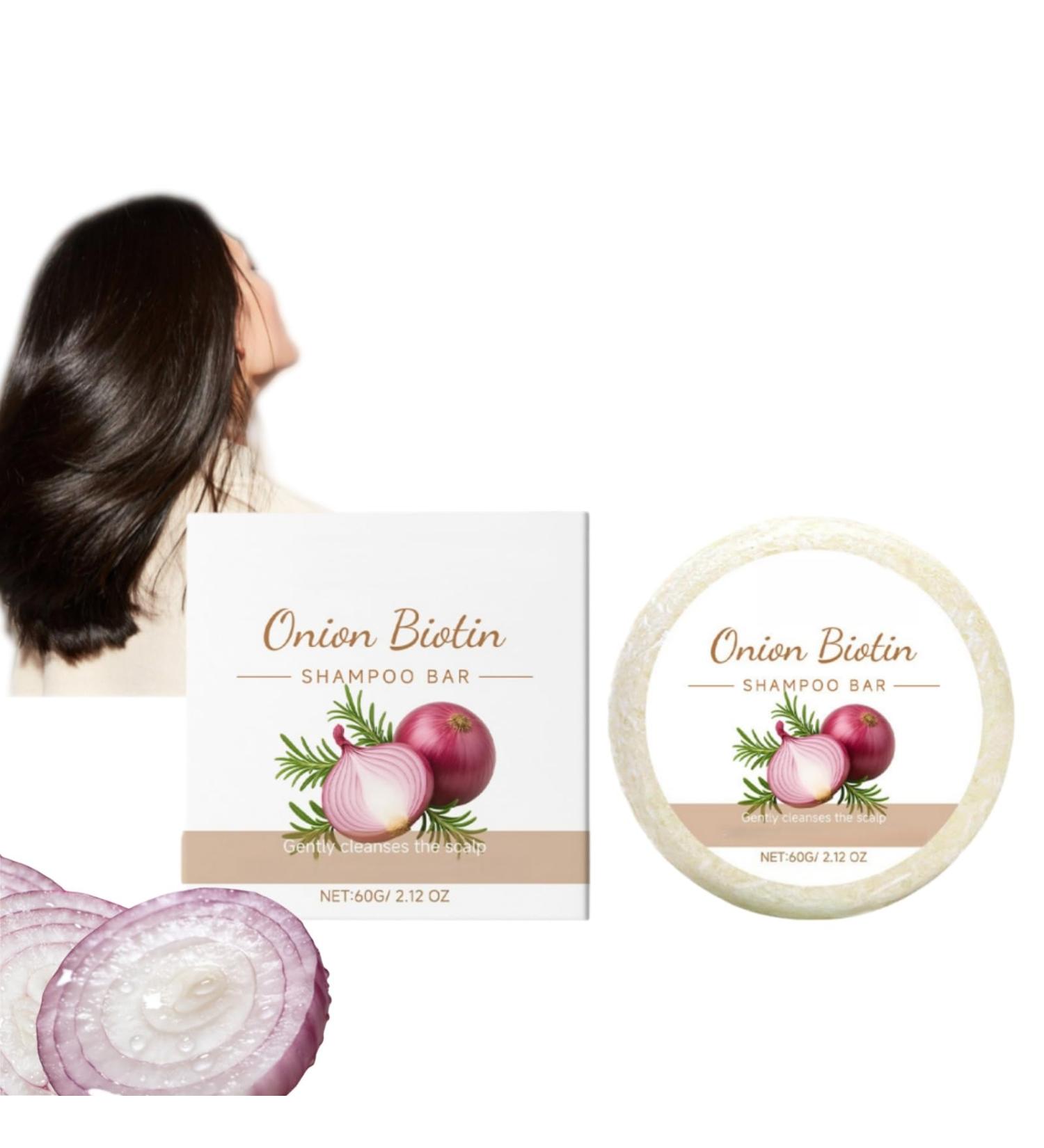  BRVLY Onion and rosemary shampoo - Solid shampoo with biotin and onions for hair growth - Biotin shampoo and conditioner - Solid soap for oily hair ideal for - Buy Online on GoSupps.com