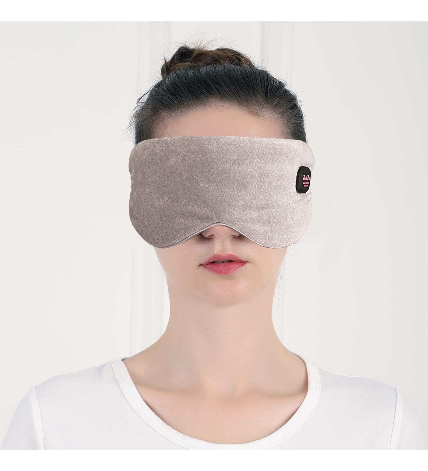 Heated Eye Mask - Deckpro Steam Warm Compress Therapy, USB Rechargeable, Adjustable Strap - Silk Travel Eye Mask for Dark Circles, Puffiness, and Fatigue - Gray - Buy Online on GoSupps.com