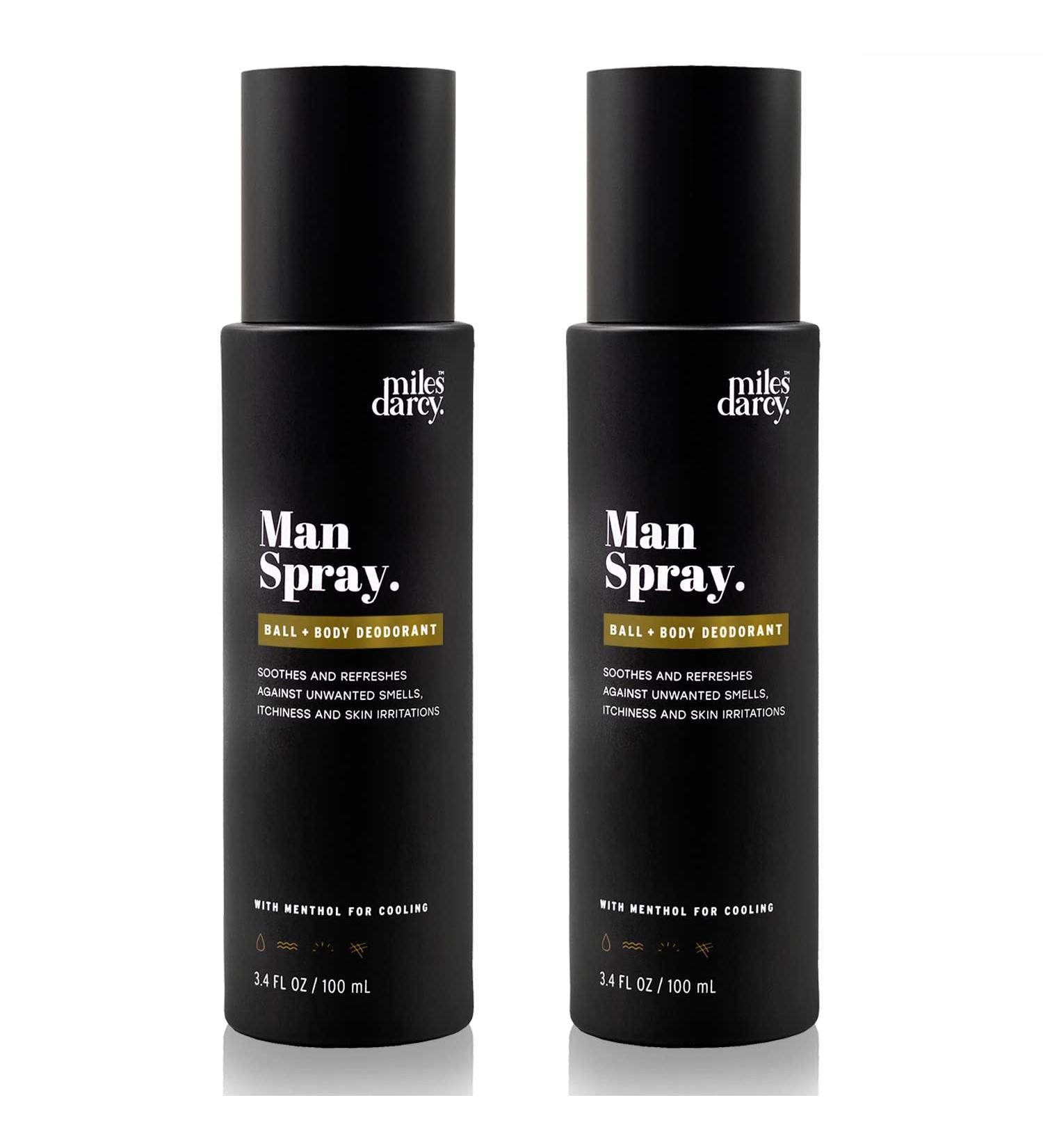 MILES DARCY Body & Ball Spray for Men - Protect Against Odors, Itchiness, Jock Itch - 2 Pack - Buy Online on GoSupps.com