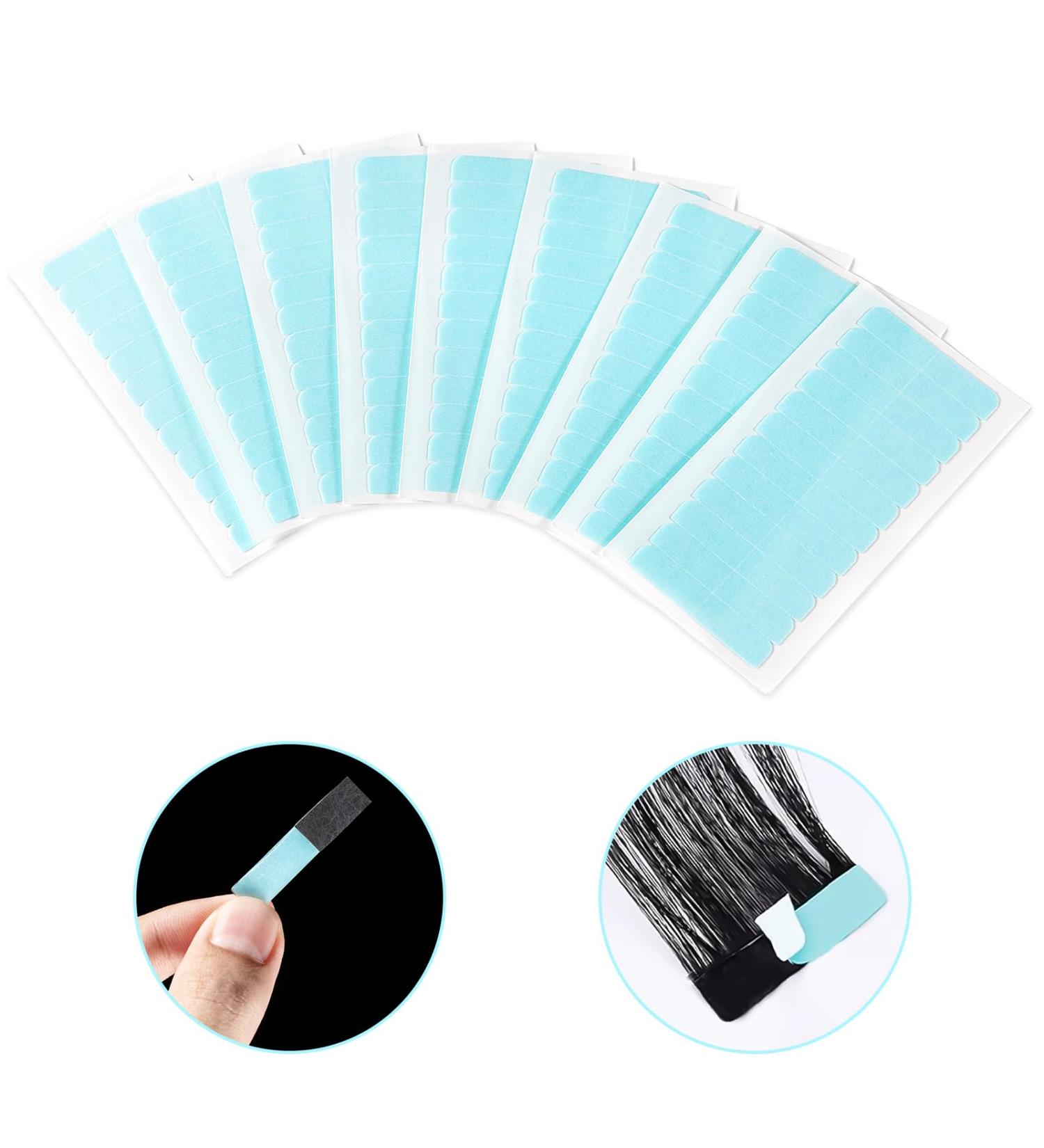 120 Pieces Tape Extensions Glue - Adhesive Stripes for Tape-In Hair Extensions | Strong Replacement Tape (4x0.8 cm) - Buy Online on GoSupps.com