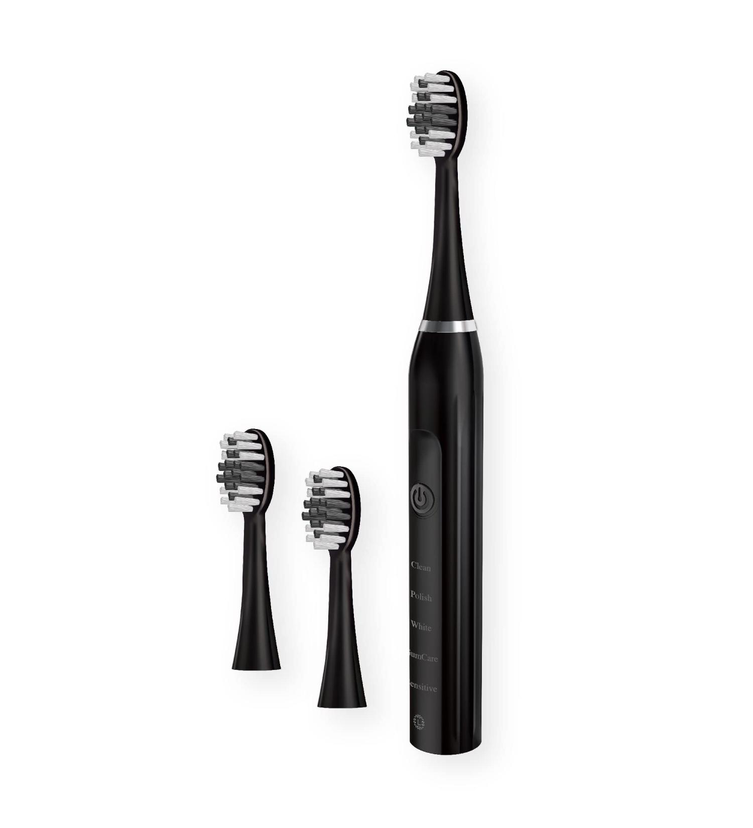 Sonic Plus Electric Toothbrush - 5 Modes 3 Brush Heads IPX6 Water Resistant Rechargeable Timer for Perfect Smile | International Shipping Available - Buy Online on GoSupps.com