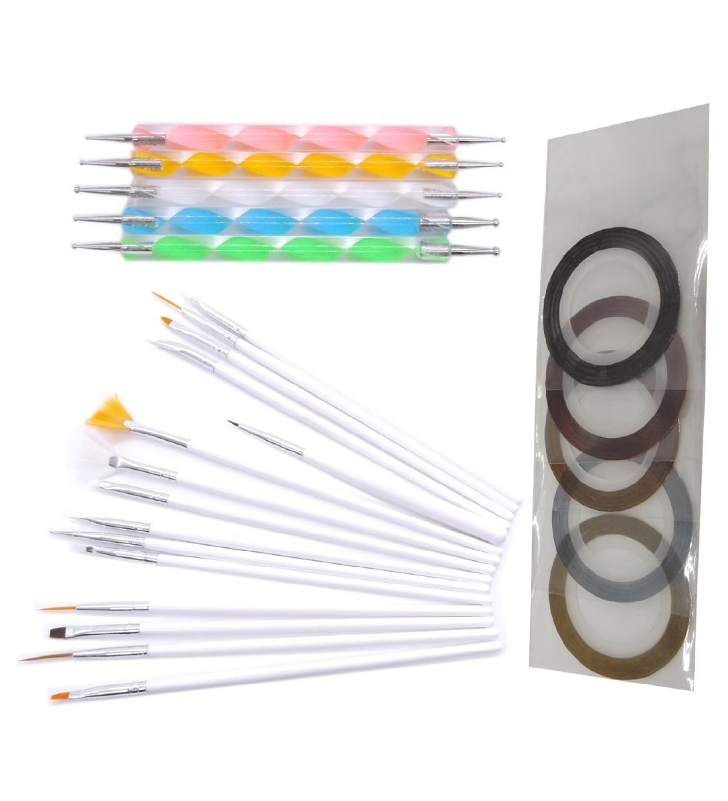 Warm Girl 2 Way Dotting Pen & Nail Art Brush Set | Perfect Nail Striping Tape Kit for Creative Designs - International Shipping Available - Buy Online on GoSupps.com
