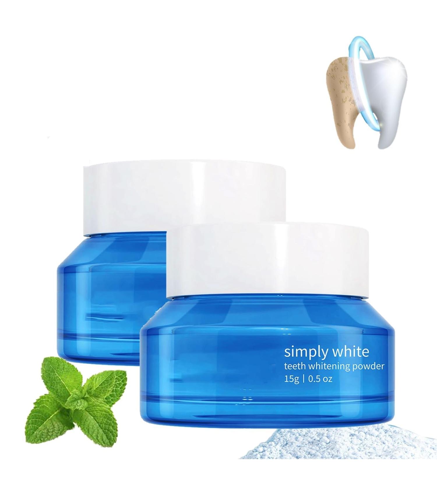 OHCVG Teeth Whitening Powder Natural Teeth Whitening Powder Instant Whitening and Stain Removal Fresh Breath - Buy Online on GoSupps.com