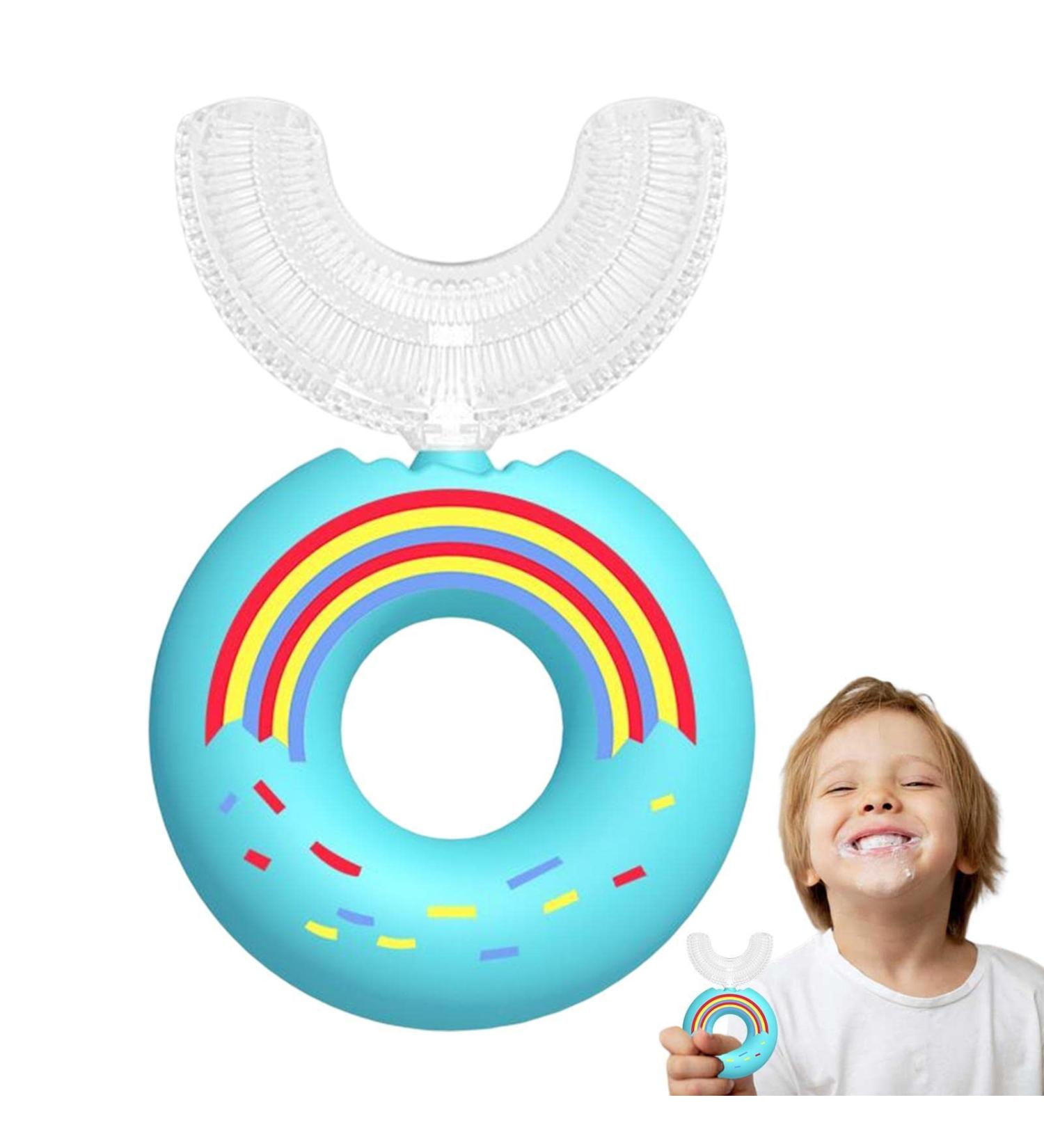 Kids U Shaped Toothbrush | Manual Whole Mouth Toddler Toothbrush - Whole Mouth Kids Toothbrush for Kids 2+ Years Old - Buy Online on GoSupps.com