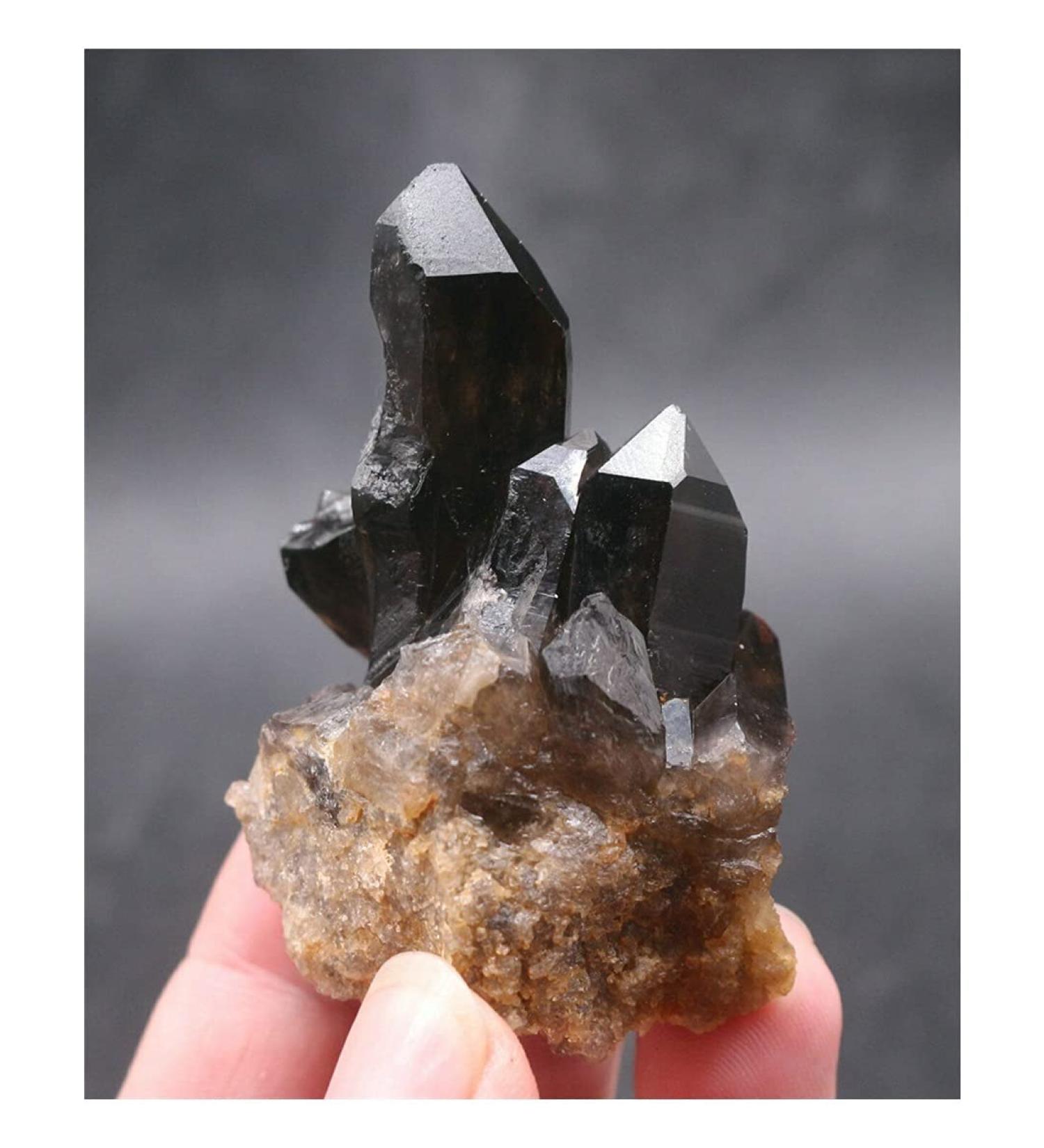 Meditation Home Decor Natural Black Quartz Crystal Cluster Natural ore Sample Stone Healing Crystal for Home Decoration Collection and Gift Meditation Reiki 80g-100g Black - Buy Online on GoSupps.com