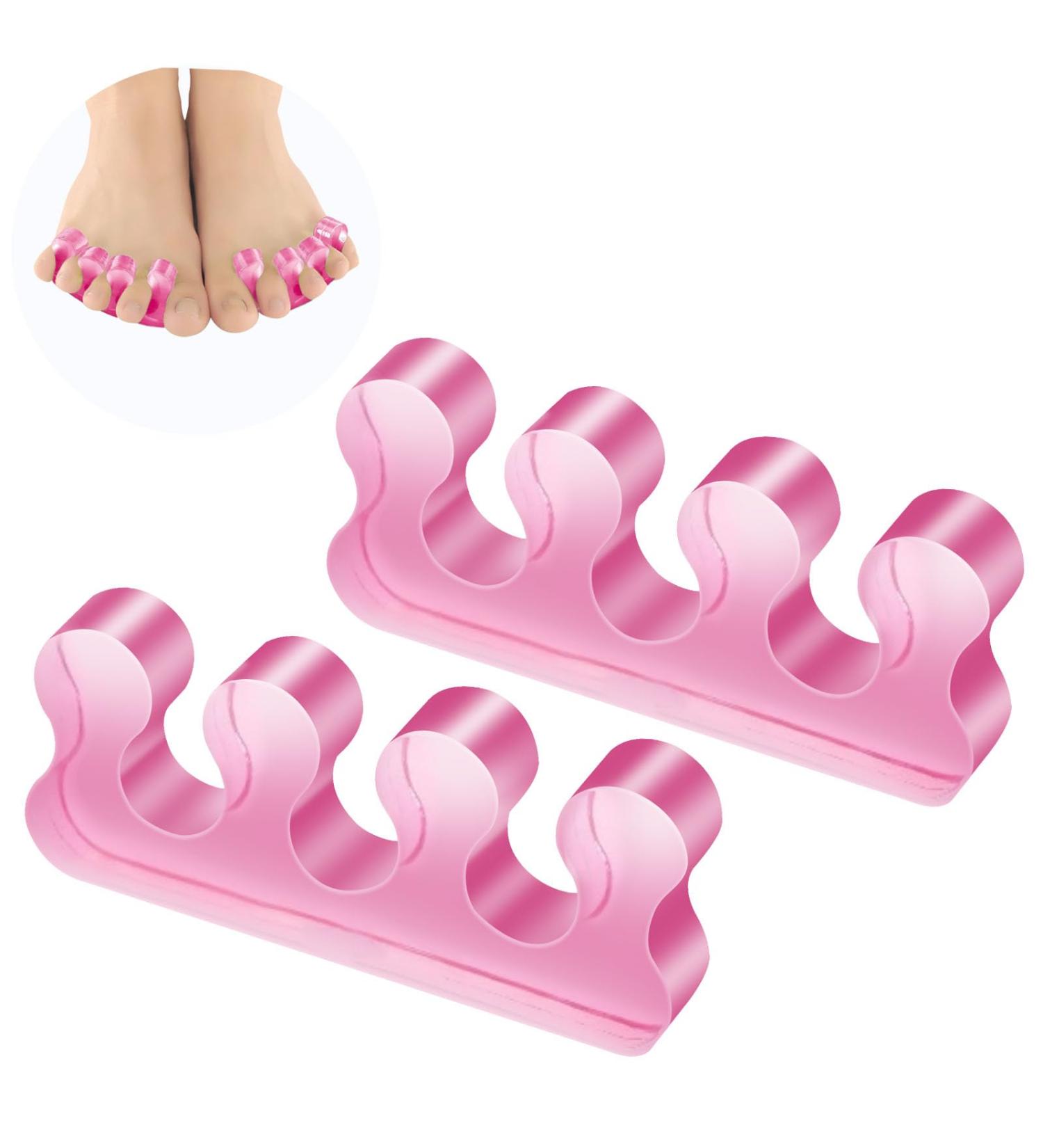 Buy Silicone Toe Separator - Washable Pedicure Tool for Overlapping Toes | Pink Toenail Divider - Buy Online on GoSupps.com